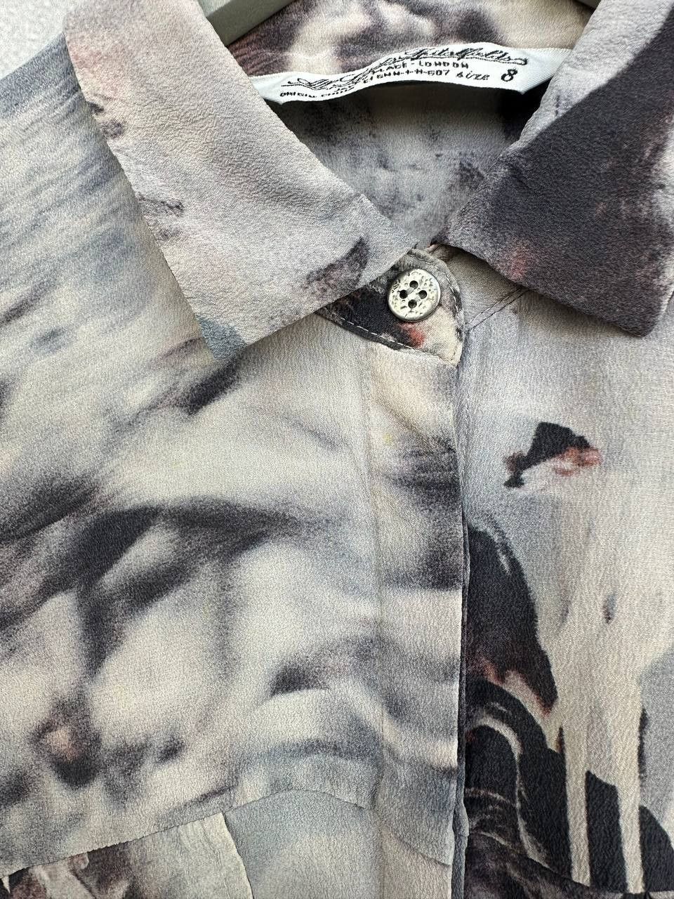 Allsaints Allsaints Spitalfields Antalya Shirt Dress Swans 100% Silk Size M / US 6-8 / IT 42-44 - 6 Thumbnail