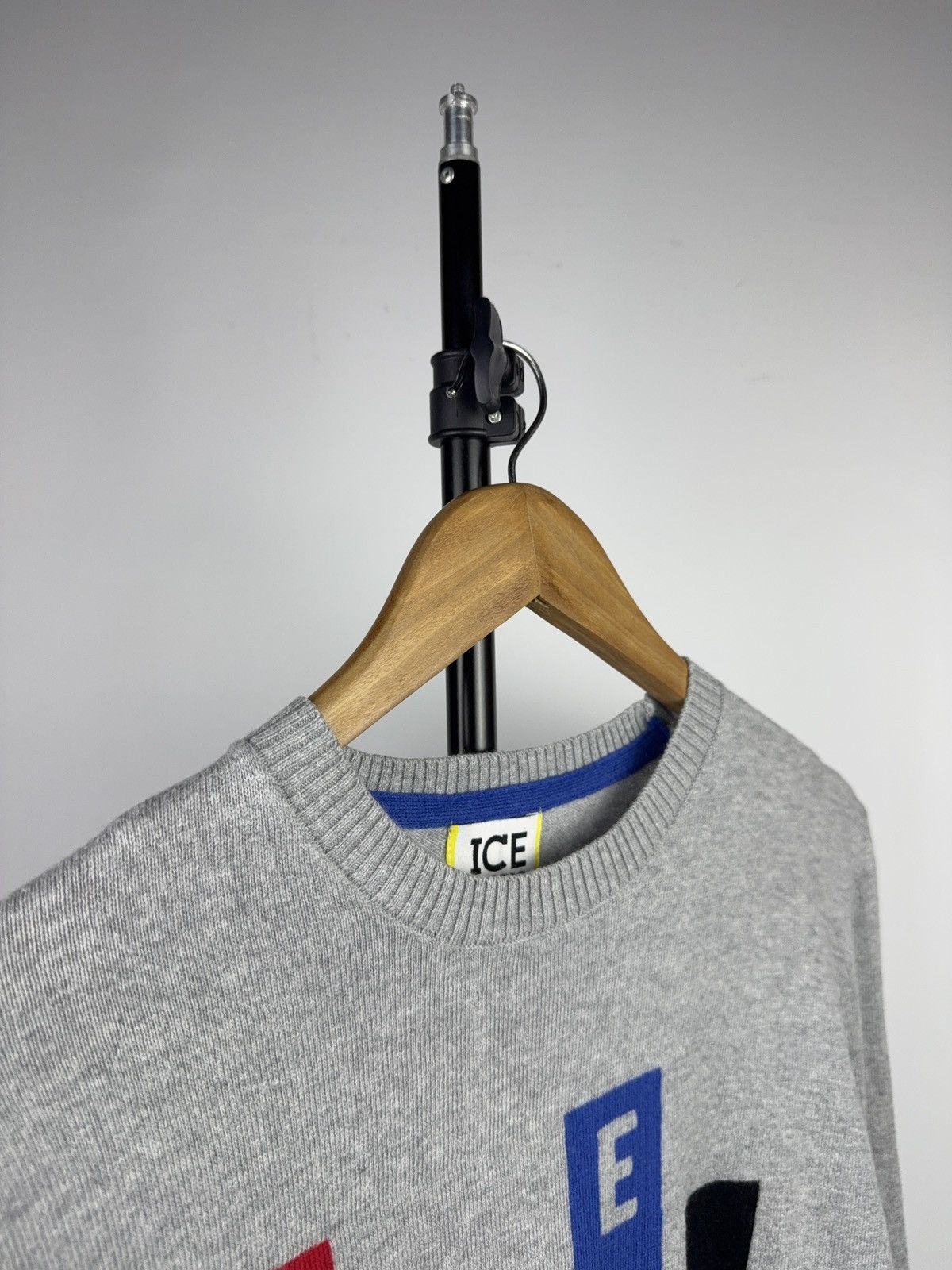 Iceberg Luxury ICE Iceberg Grey Multi-Color Logo Knit Sweater Size US S / EU 44-46 / 1 - 3 Thumbnail