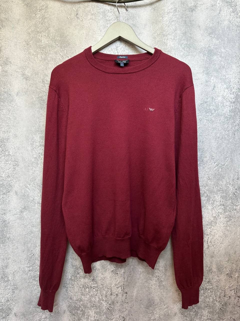 Armani Armani Jeans Vintage Sweater Red Crew Jumper Cotton/Wool Size US L / EU 52-54 / 3 - 2 Thumbnail