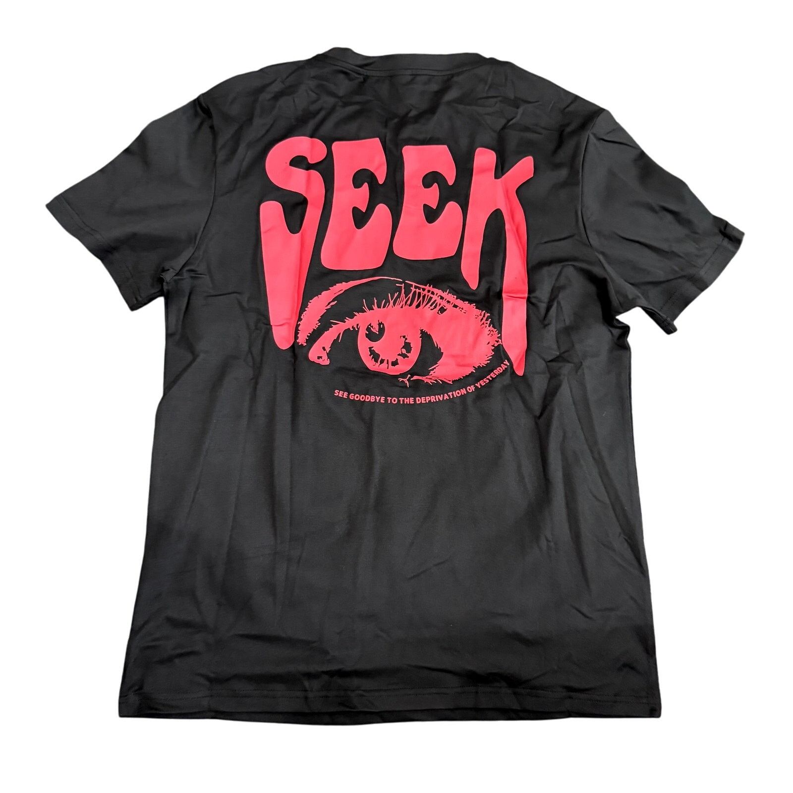 Shein Men's Time To Stay Graphic T-Shirt in Black, Size M Size US M / EU 48-50 / 2 - 1 Thumbnail