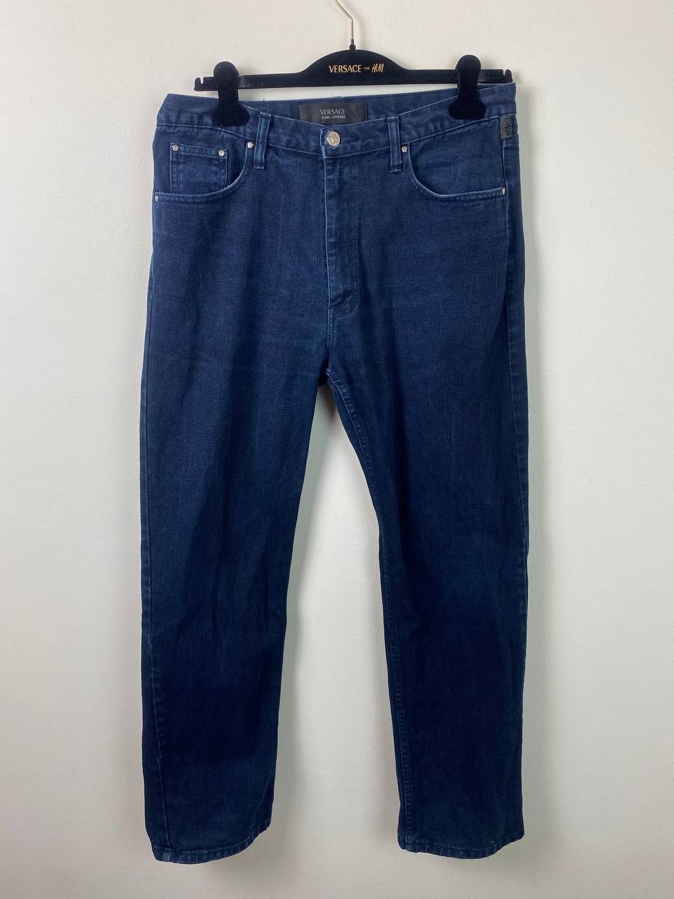 Versace Jeans Couture Straight Fit Medusa Logo Denim Jeans