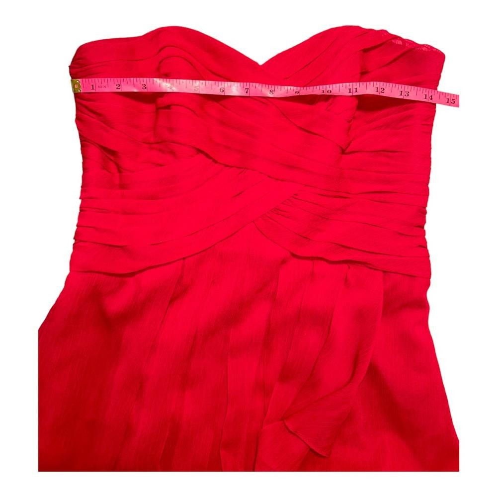 Designer David’s Bridal l Crinkle Chiffon Sweetheart Dress Size 6 Size M / US 6-8 / IT 42-44 - 4 Thumbnail