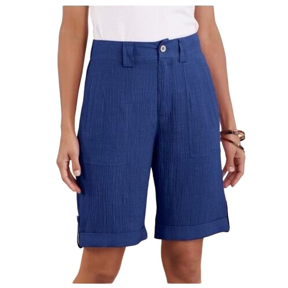 Other Soft Surroundings Shorts High Rise 42x9.5 Cuff Zip Up Size M Size US 30 / EU 46 - 1 Thumbnail