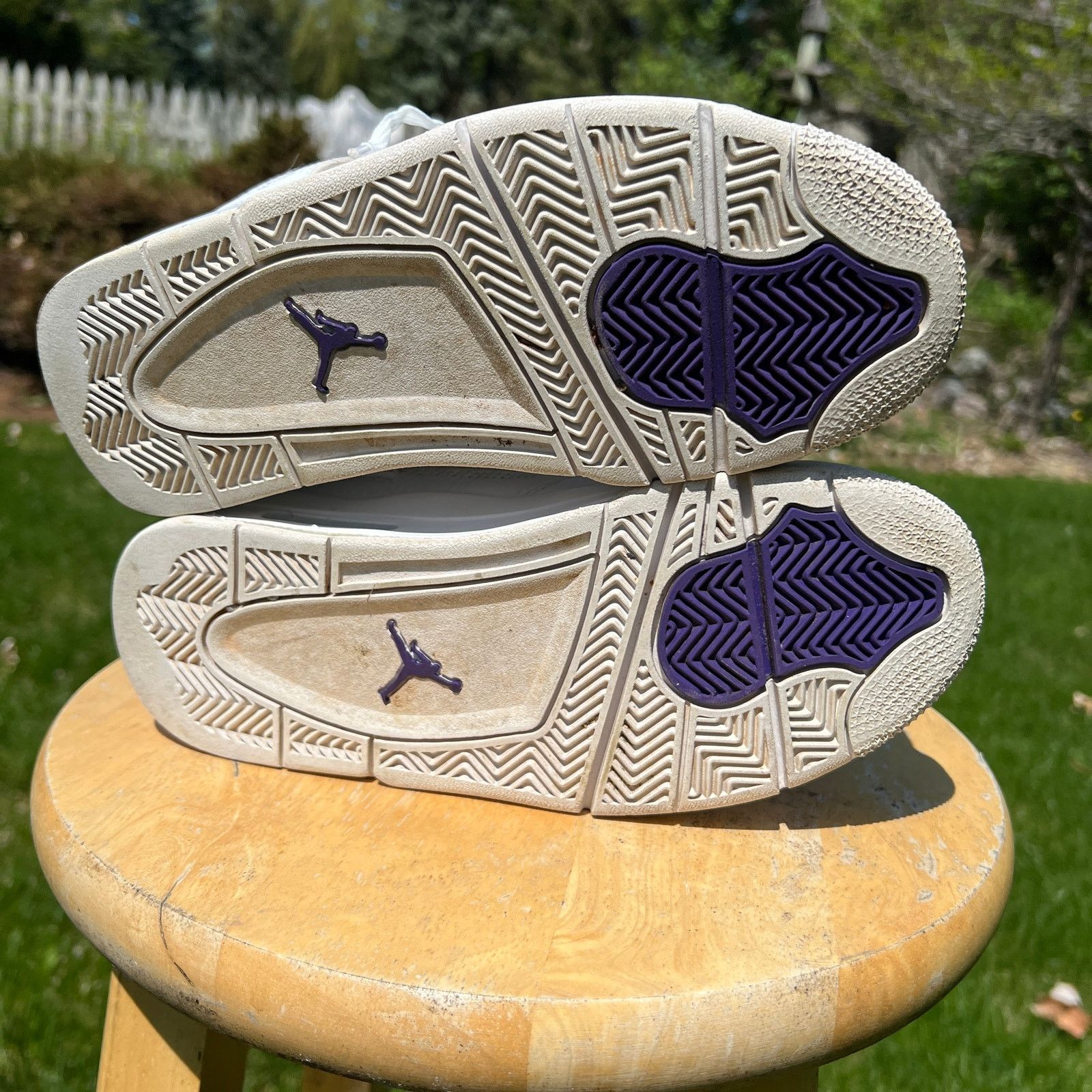 Jordan Brand × Nike Air Jordan 4 Retro GS Purple Metallic Men's Shoes - Size 6 Size US 6 / EU 39 - 6 Thumbnail
