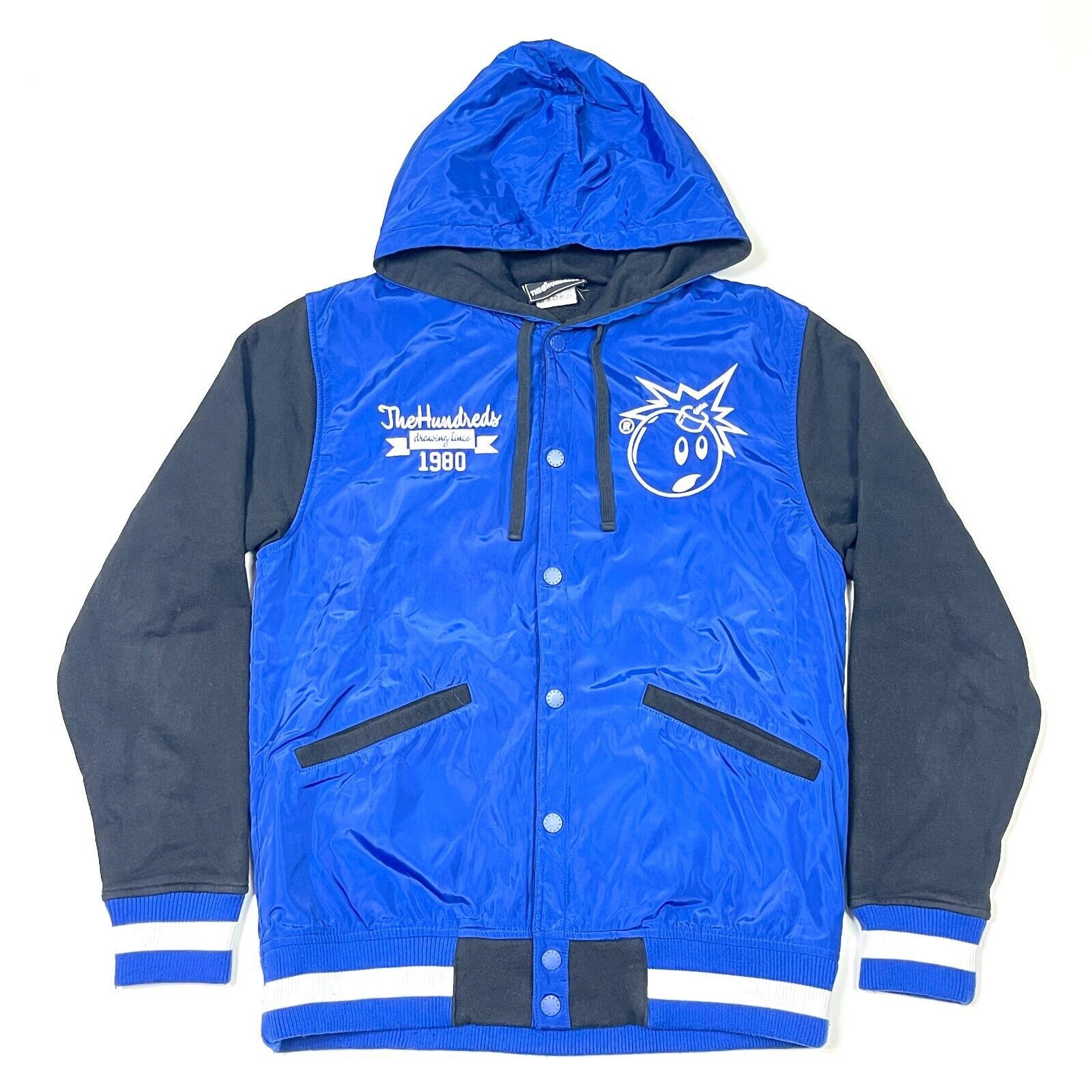 The Hundreds The Hundreds Huge Satin Cotton Hooded Bomber Varsity Jacket Size US L / EU 52-54 / 3 - 1 Thumbnail