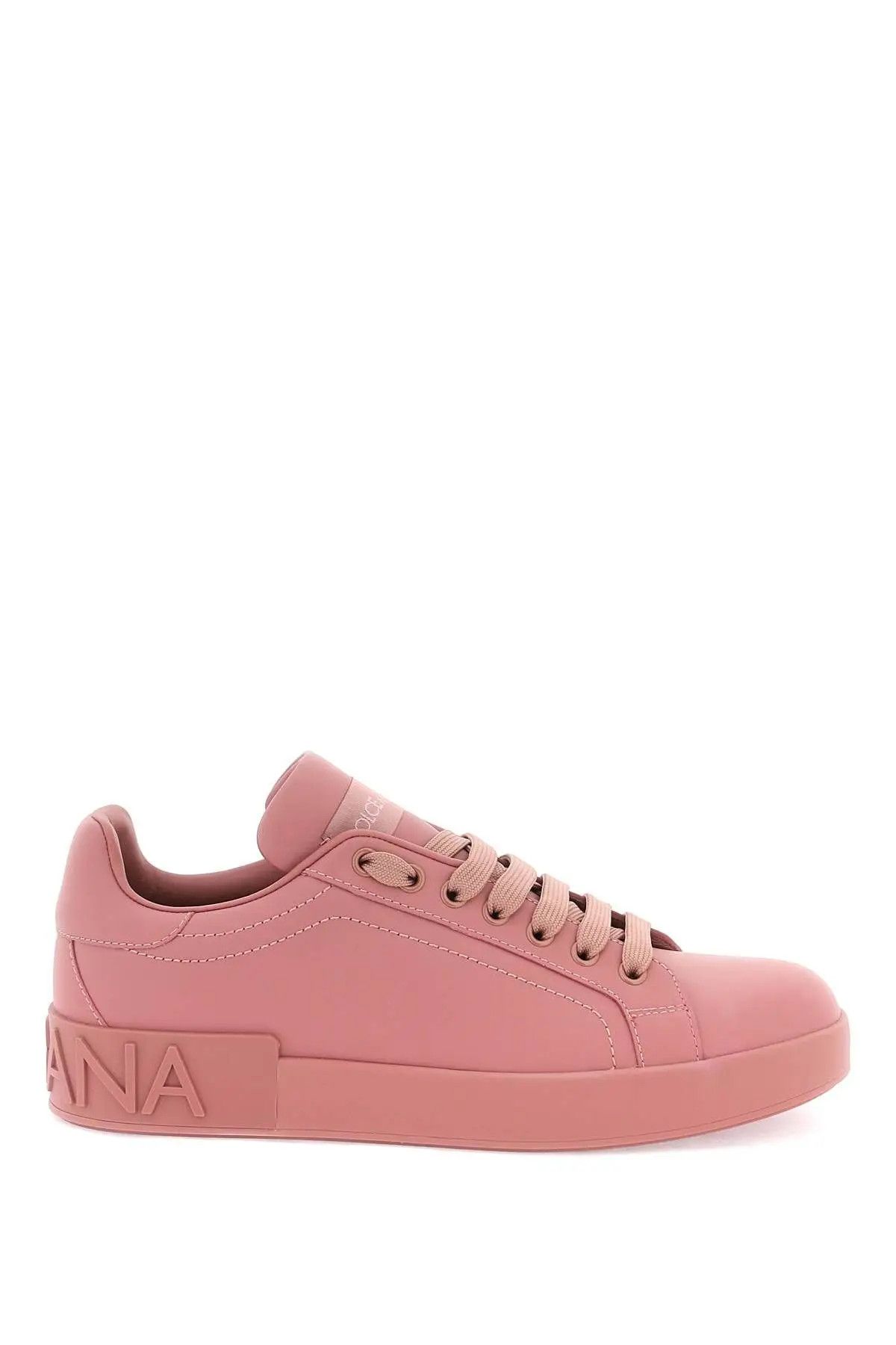 image of Dolce Gabbana O1S22I1N0424 Portofino Sneakers In Pink, Women's (Size 9)