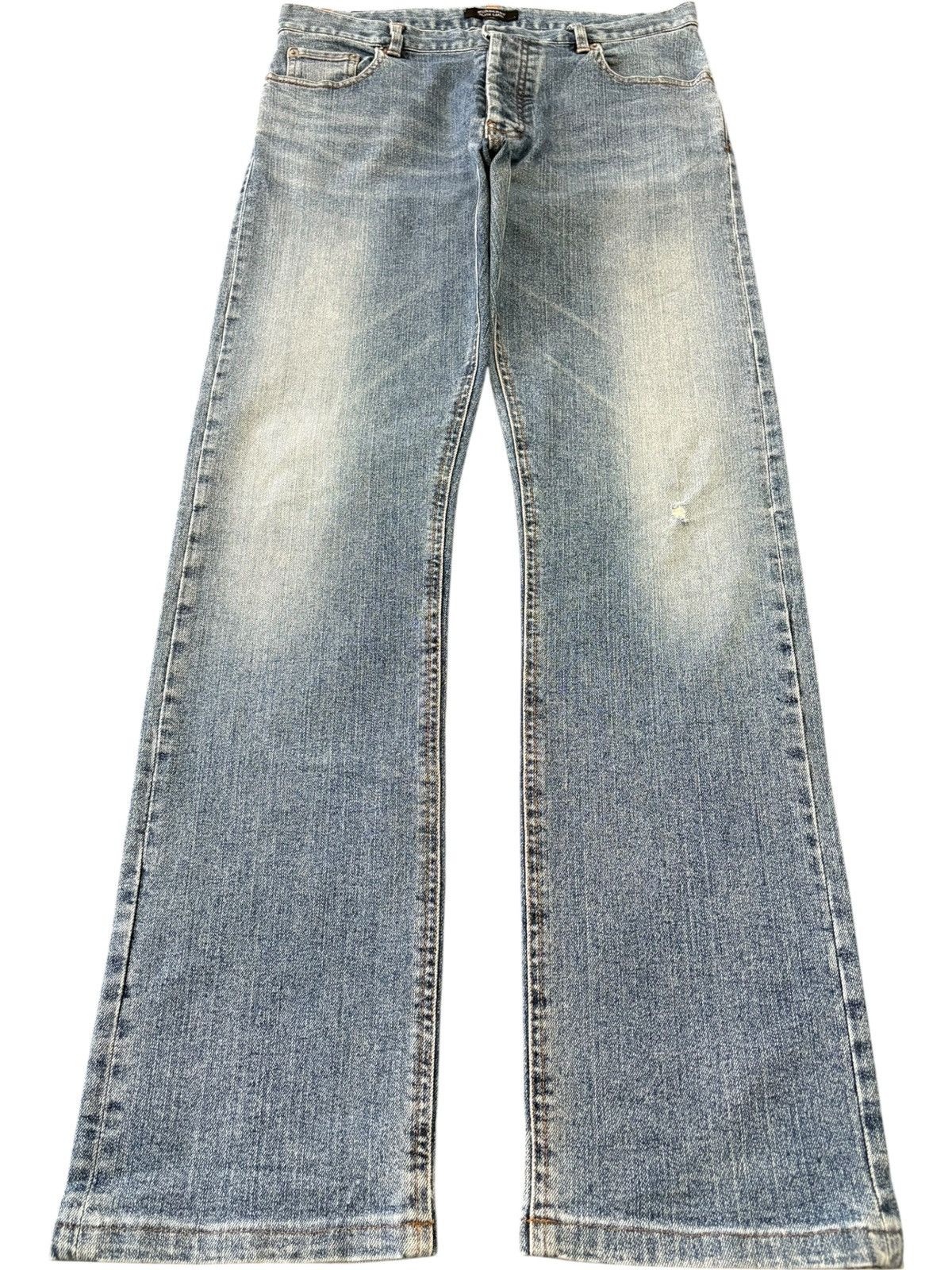 Burberry Vintage Burberry Black Label Faded Straight Leg Jeans Size US 31 - 1 Thumbnail