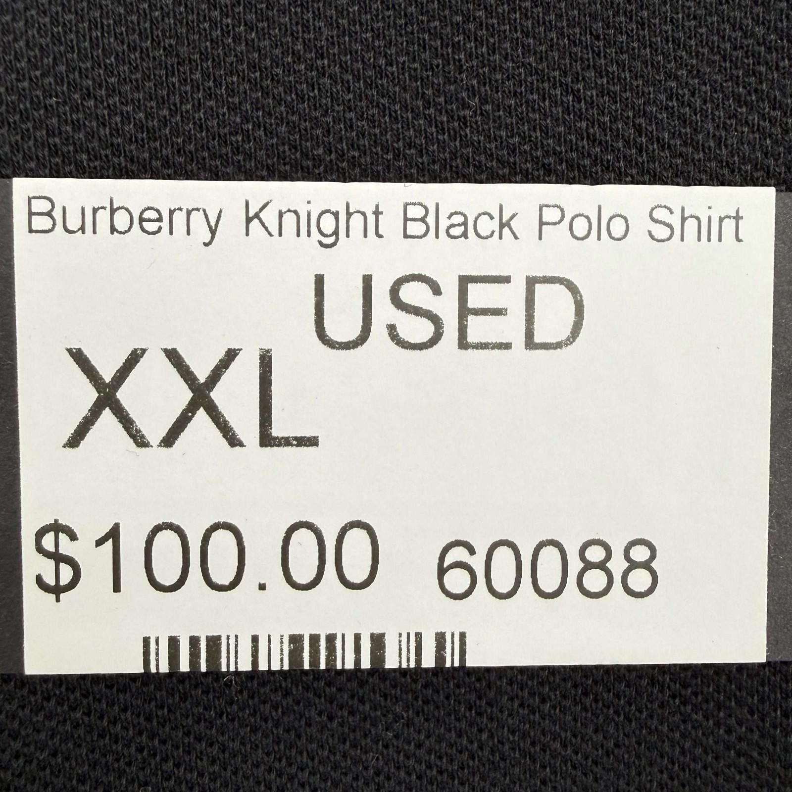 Burberry Burberry Knight Black Polo Shirt XXL Used Size US XXL / EU 58 / 5 - 9 Thumbnail