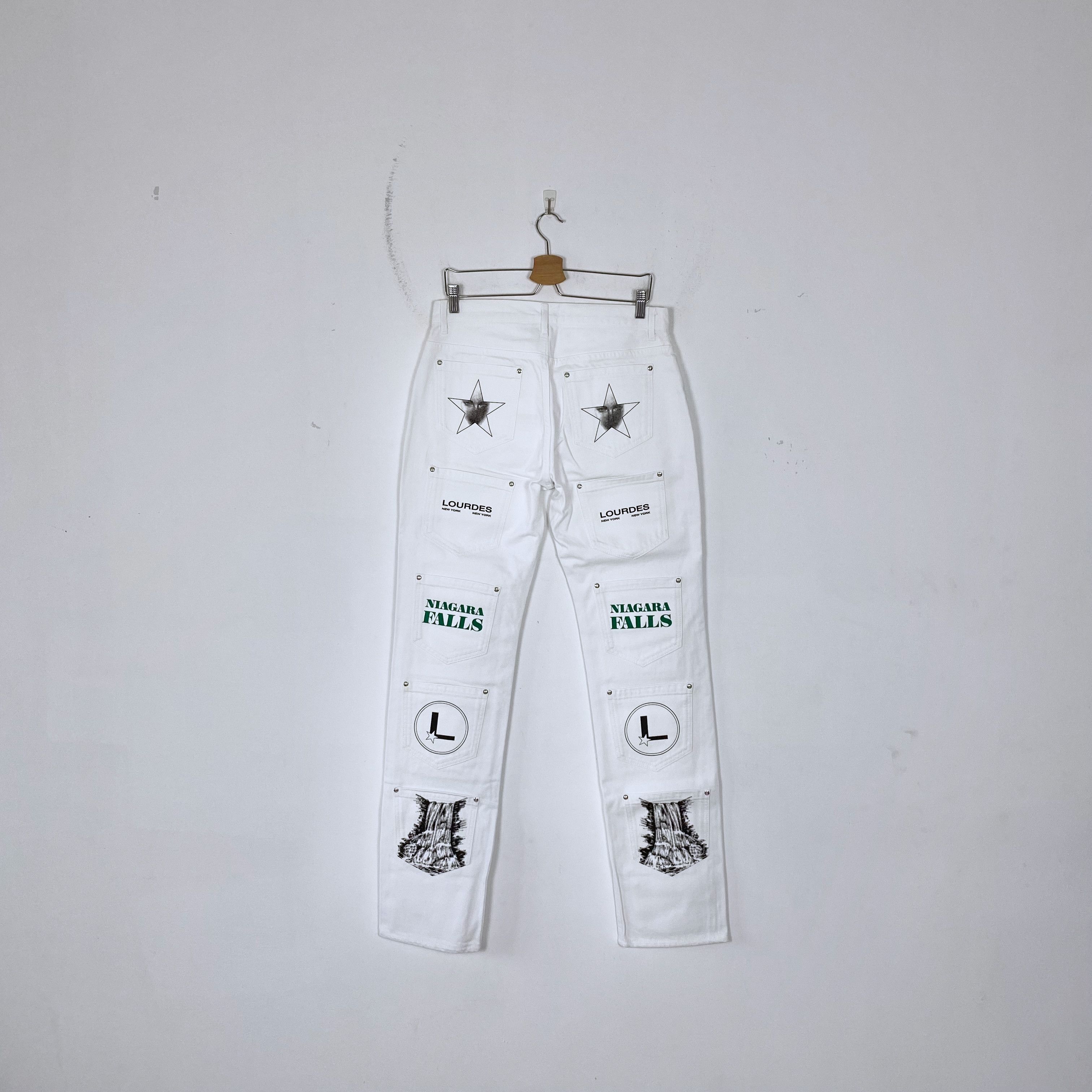 Other LOURDES 20-POCKET PRINTED DENIM JEANS Size US 32 / EU 48 - 3 Thumbnail
