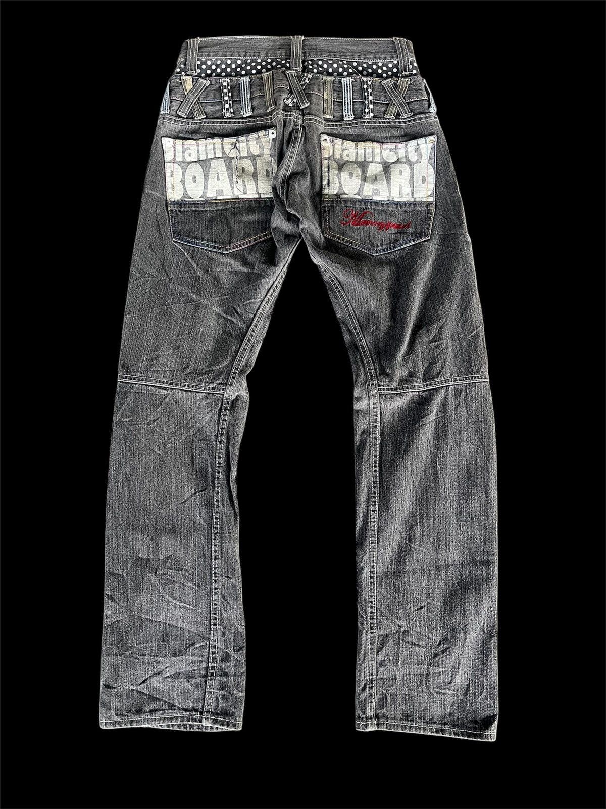 If Six Was Nine × Japanese Brand × Vintage Doublewaist Crazy Denim Size US 29 - 2 Thumbnail
