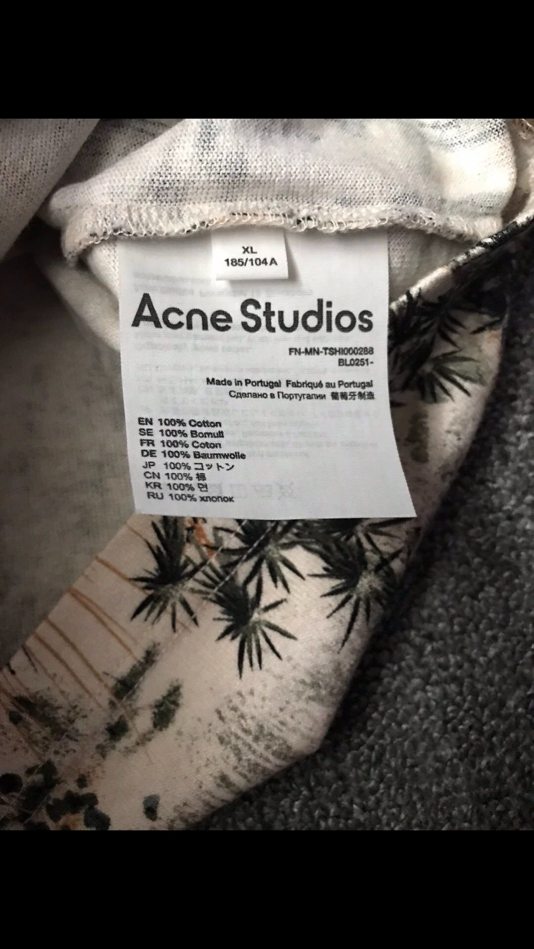 Acne Studios Acne Studios Tee cactus all-over logo pocket XL Size US XL / EU 56 / 4 - 6 Thumbnail