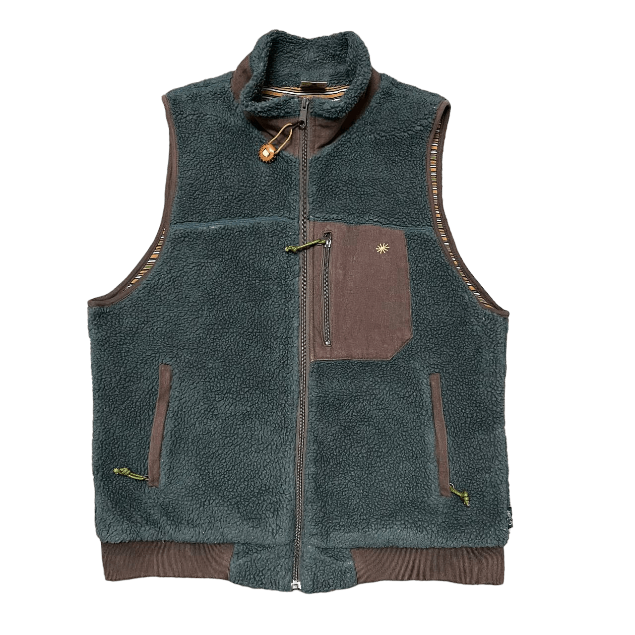 go slow caravan Vintage Gohemp Gowest Yellow Division Fleece Deep Pile Vest Size US L / EU 52-54 / 3 - 1 Thumbnail