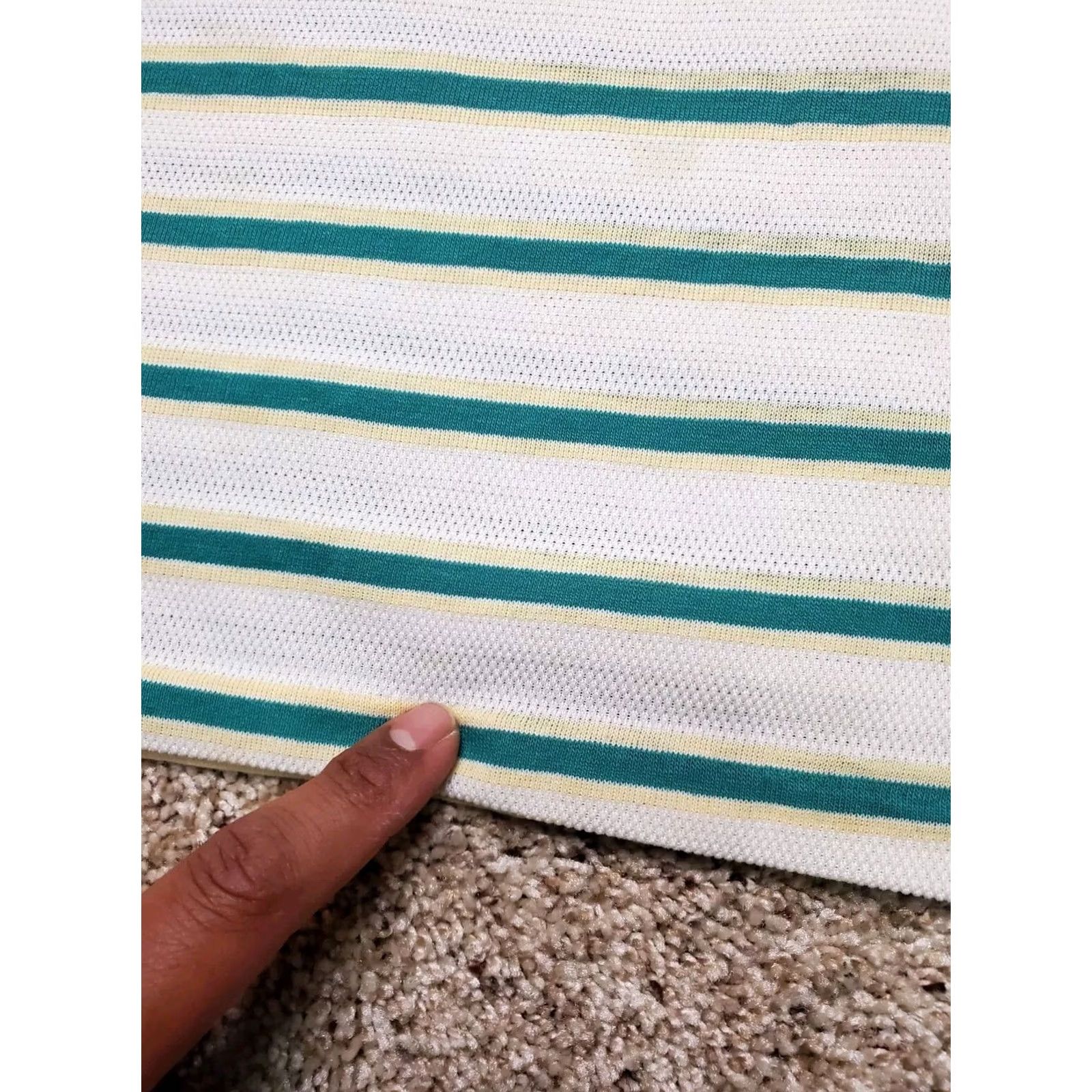 Vintage VINTAGE Campus Polo Shirt Mens White Striped Short Sleeve USA Made Medium Polo ShirtUSA Made Mens White Striped Short Sleeve Campus Polo Shirt Size US M / EU 48-50 / 2 - 3 Thumbnail