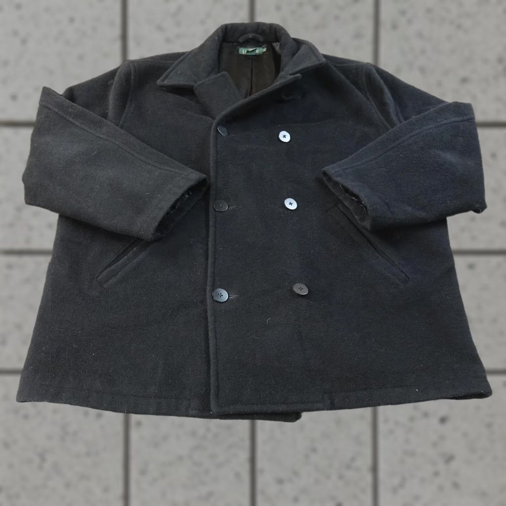J.Crew VINTAGE J.Crew Jacket Coat Mens XL Black Wool Double Breasted Pea Coat Classic Nautical Preppy Size US XL / EU 56 / 4 - 1 Thumbnail