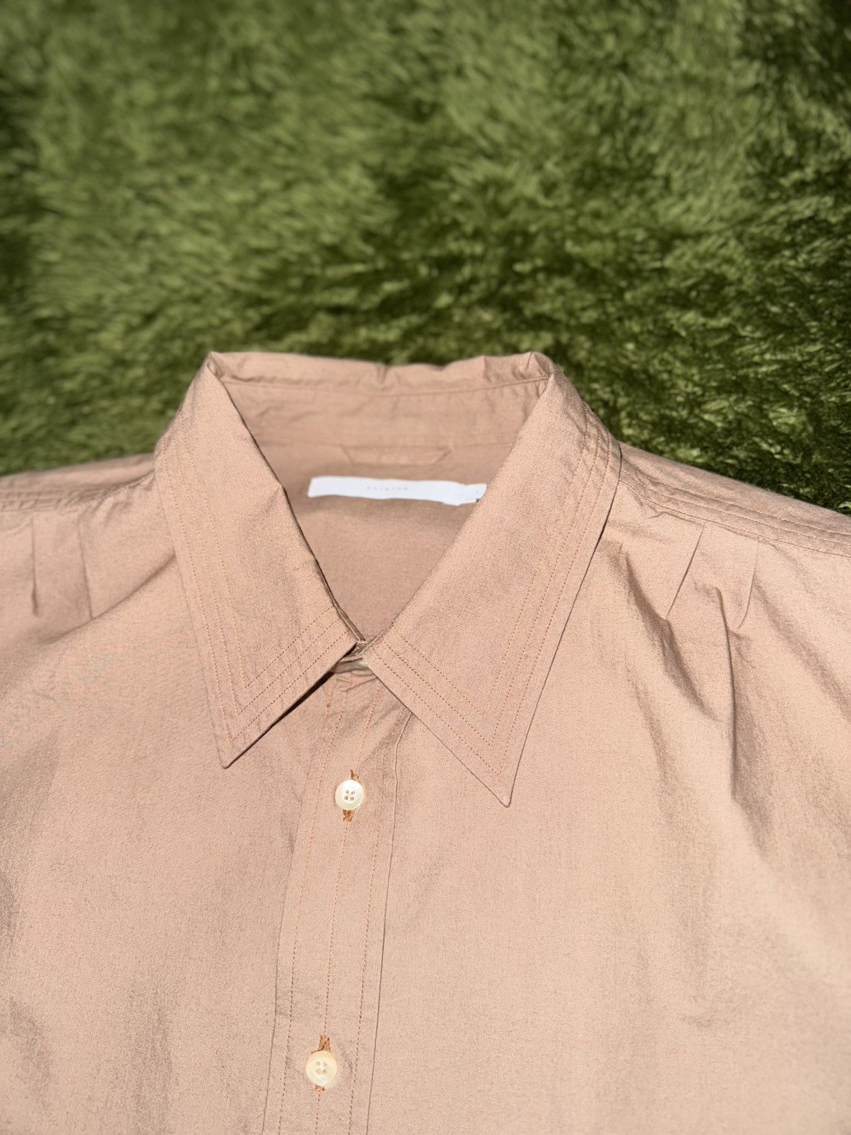 Japanese Brand [L] SHIRTER Stitch Detail Loose-Fit Shirt – Beige Size US L / EU 52-54 / 3 - 3 Thumbnail