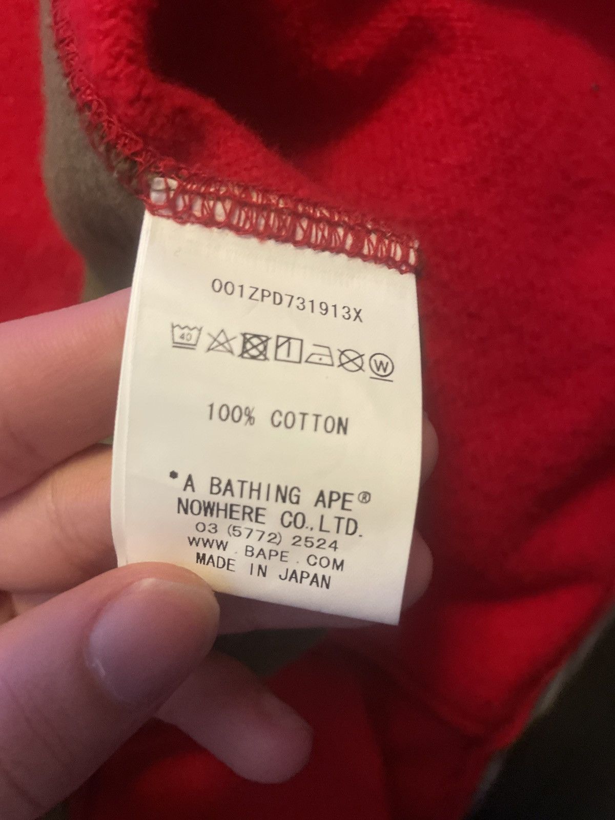 Bape Bape bmx hoodie (red) rare Size US L / EU 52-54 / 3 - 8 Thumbnail