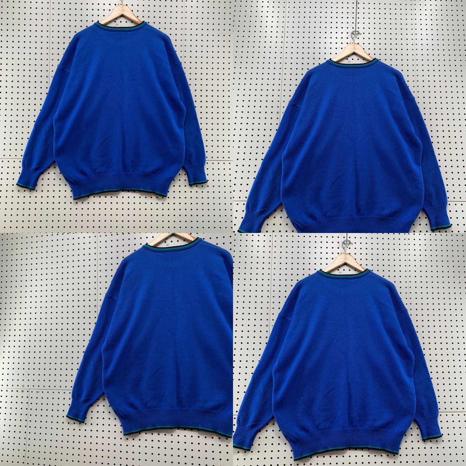 Vintage VTG Clan Royal St Andrews Knit Sweater Mens L Blue 100% Lambswool Crew Neck Pullover Size 42 Large UK Vintage Mens Sweater Size US L / EU 52-54 / 3 - 10 Thumbnail