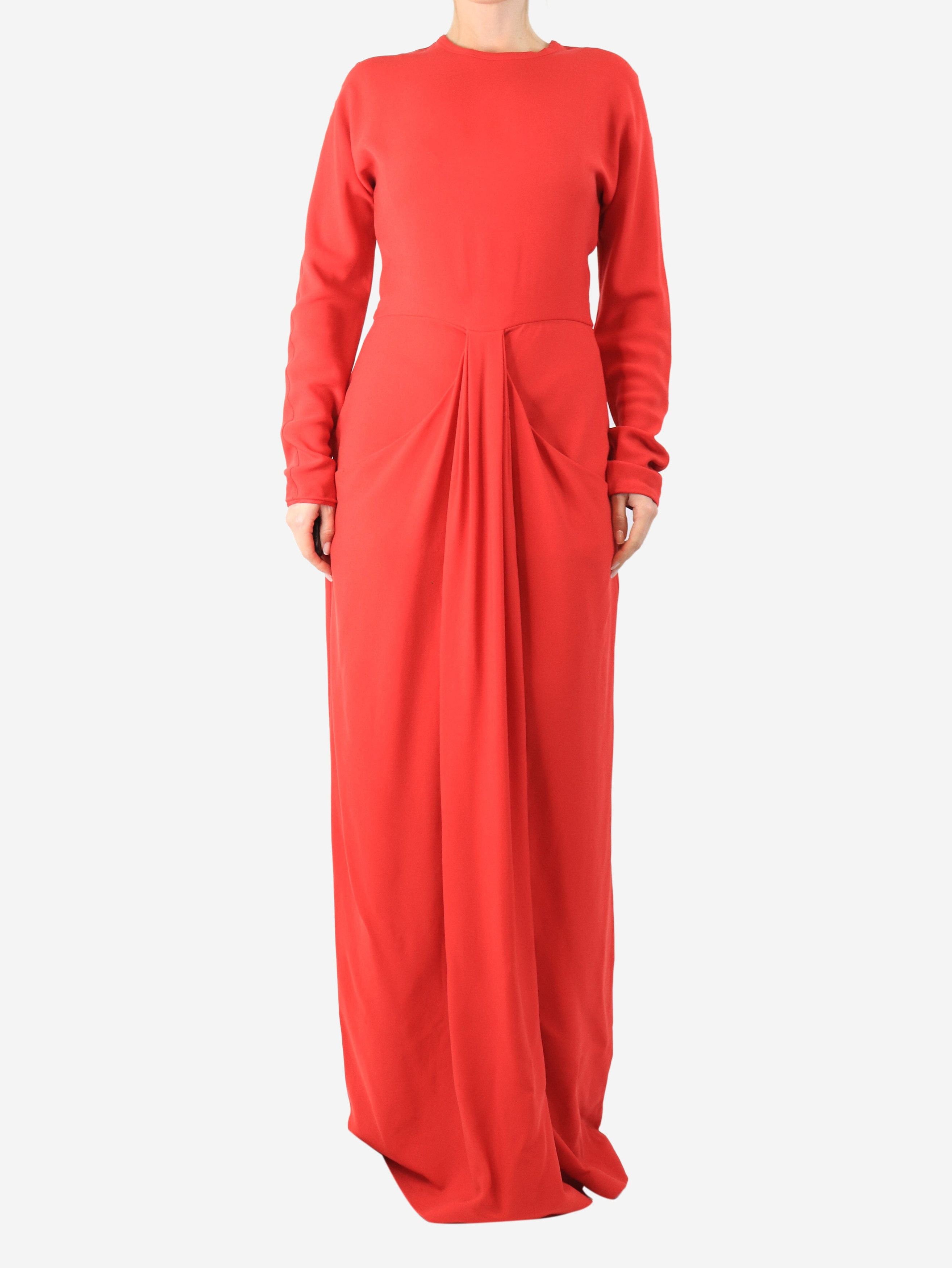 The Row Red draped long dress - UK 10 Size M / US 6-8 / IT 42-44 - 1 Thumbnail
