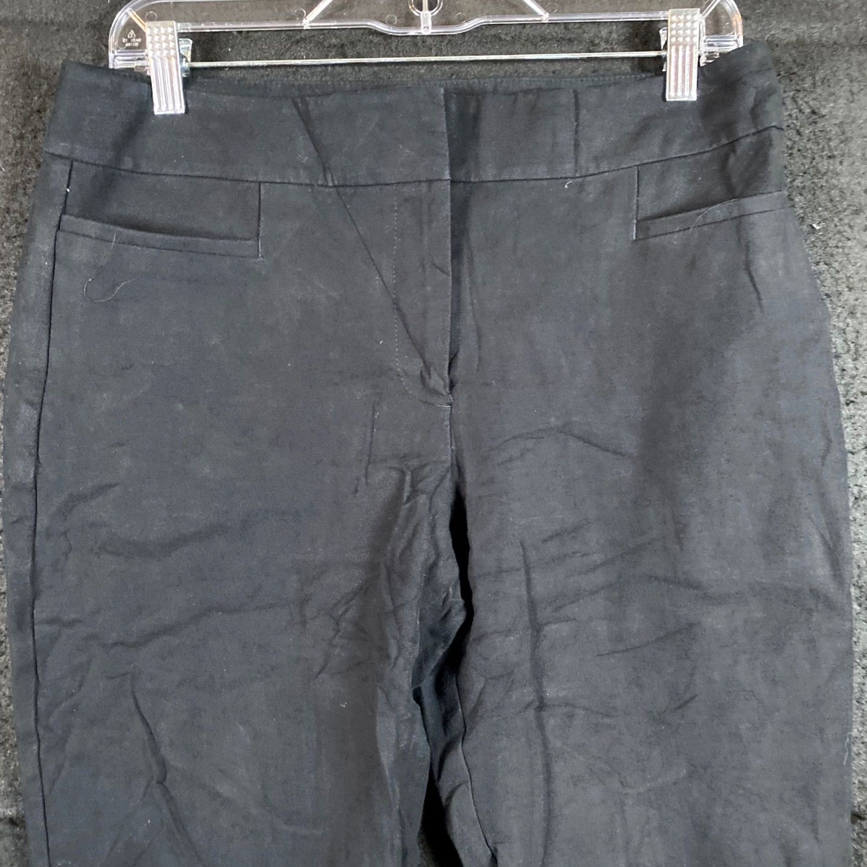Ann Taylor Ann Taylor Factory Womens Pants Black Capri Cropped Mid Rise Stretch 8 Size 24" / US 00 / IT 34 - 2 Thumbnail