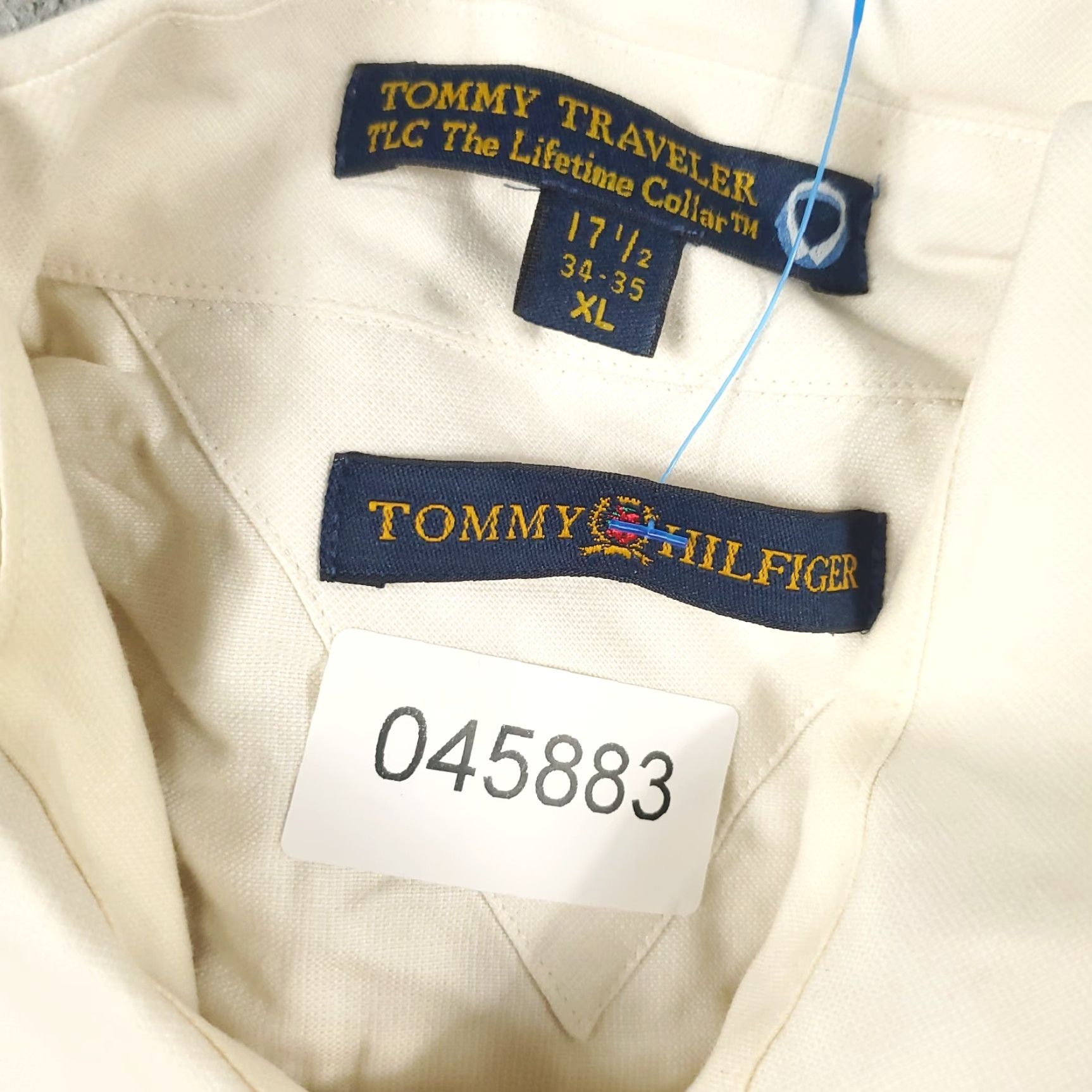 Tommy Hilfiger Tommy Hilfiger Shirt Mens XL Ivory Button-Up Long Sleeve Cotton Size US XL / EU 56 / 4 - 6 Thumbnail