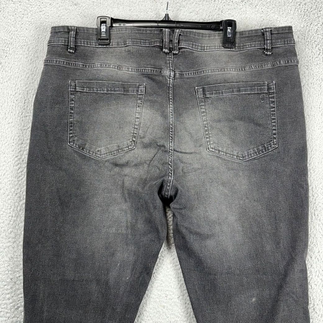 Denime NYC The Perfect Jean Slim Fit Straight Leg Jeans Men 42X28 Grey Distressed Denim Shark Grey/Charcoal Wash QC 5-Pocket Denim Straight Mens Size US 42 / EU 58 - 3 Thumbnail