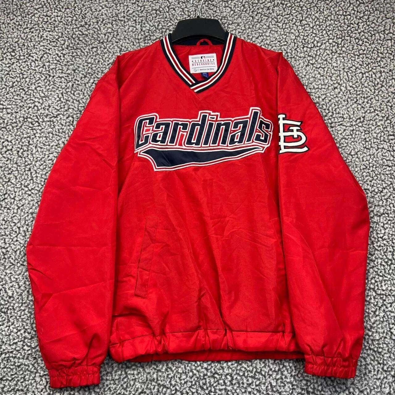 G-III × Vintage St. Louis Cardinals Windbreaker Jacket Men Pullover V-Neck S Size US S / EU 44-46 / 1 - 1 Thumbnail
