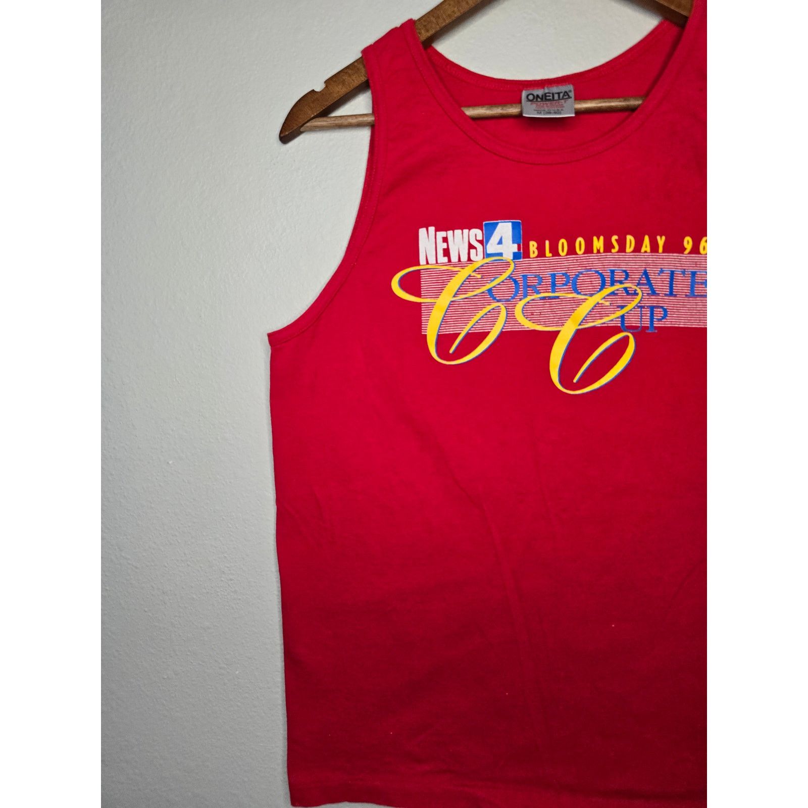 Vintage Vintage Corporate Cup Tank Top News 4 Bloomsday Red Tee 90s Size US M / EU 48-50 / 2 - 4 Thumbnail