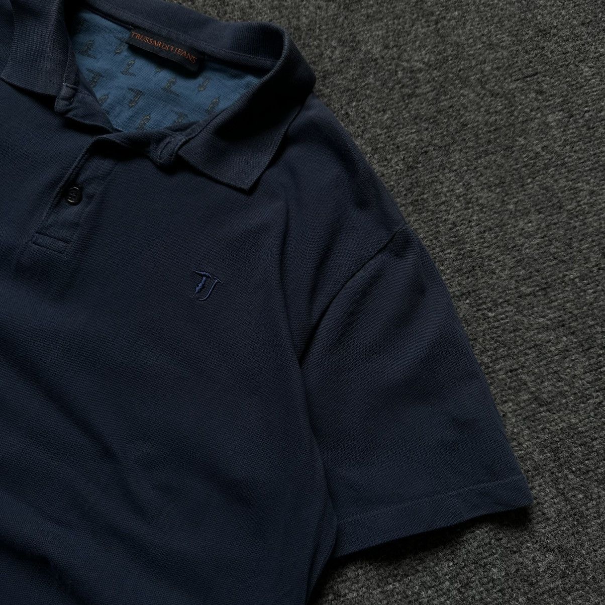 Trussardi Luxury Trussardi Polo Size M Dark Blue Y2K 00s Old Money It Size US M / EU 48-50 / 2 - 7 Thumbnail