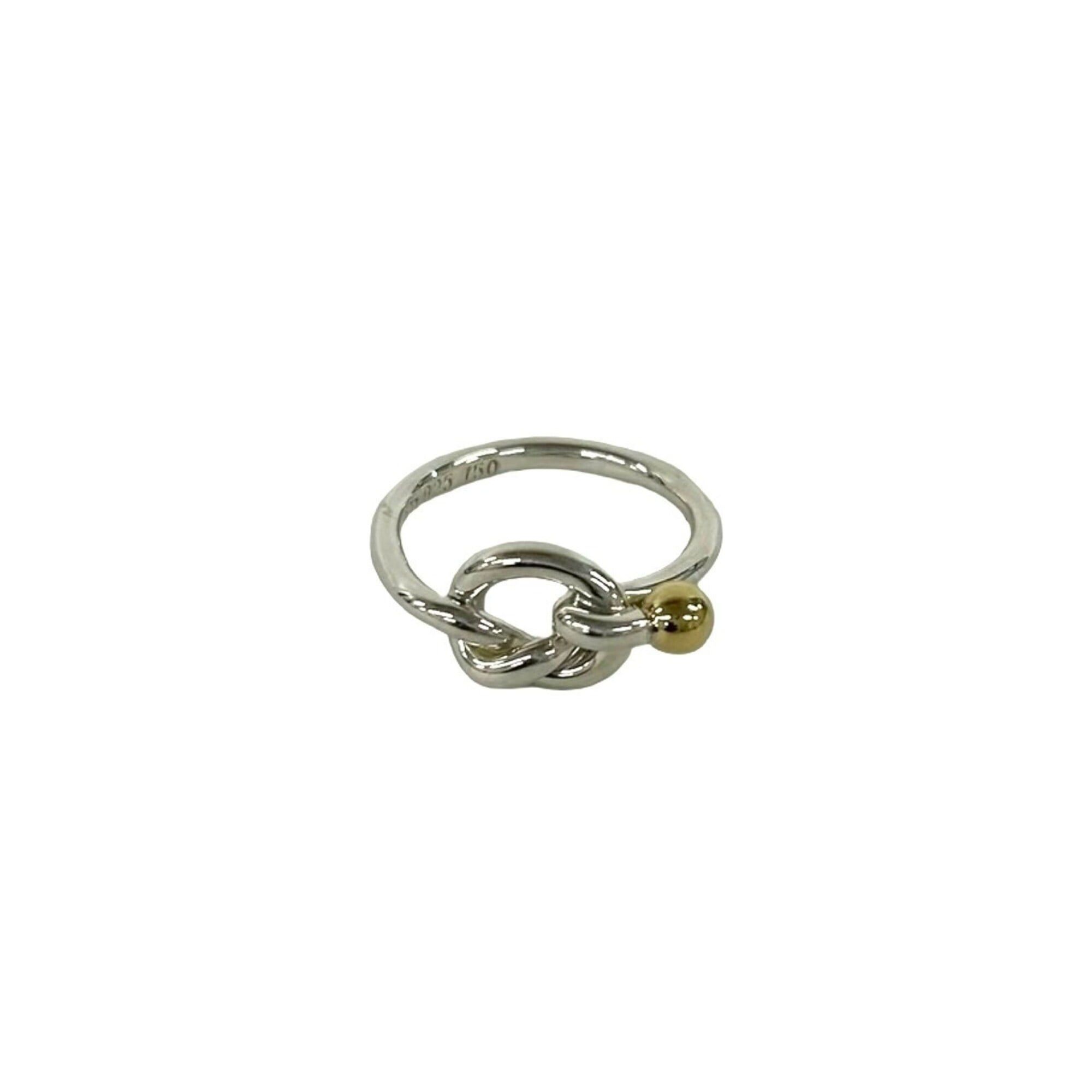 Tiffany & Co. TIFFANY&Co. Tiffany Love Knot Ring, Sterling Silver 925, 18K Yellow Gold, Silver, b1800 Size ONE SIZE - 1 Thumbnail