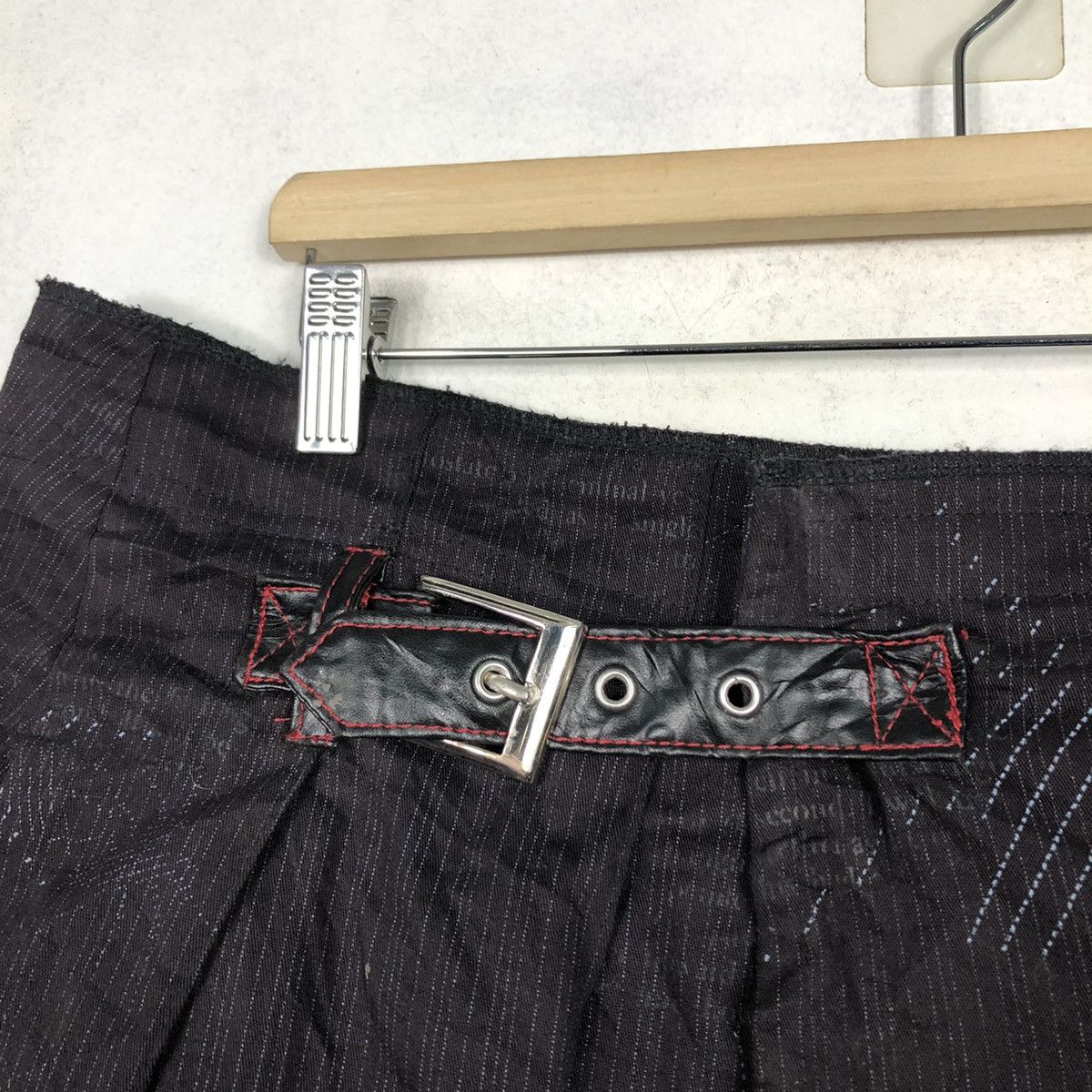 Hysteric Glamour 📌Vintage Mini Skirt Bondage Parachute Biker Design Size 38" / US 16 / IT 52 - 15 Thumbnail