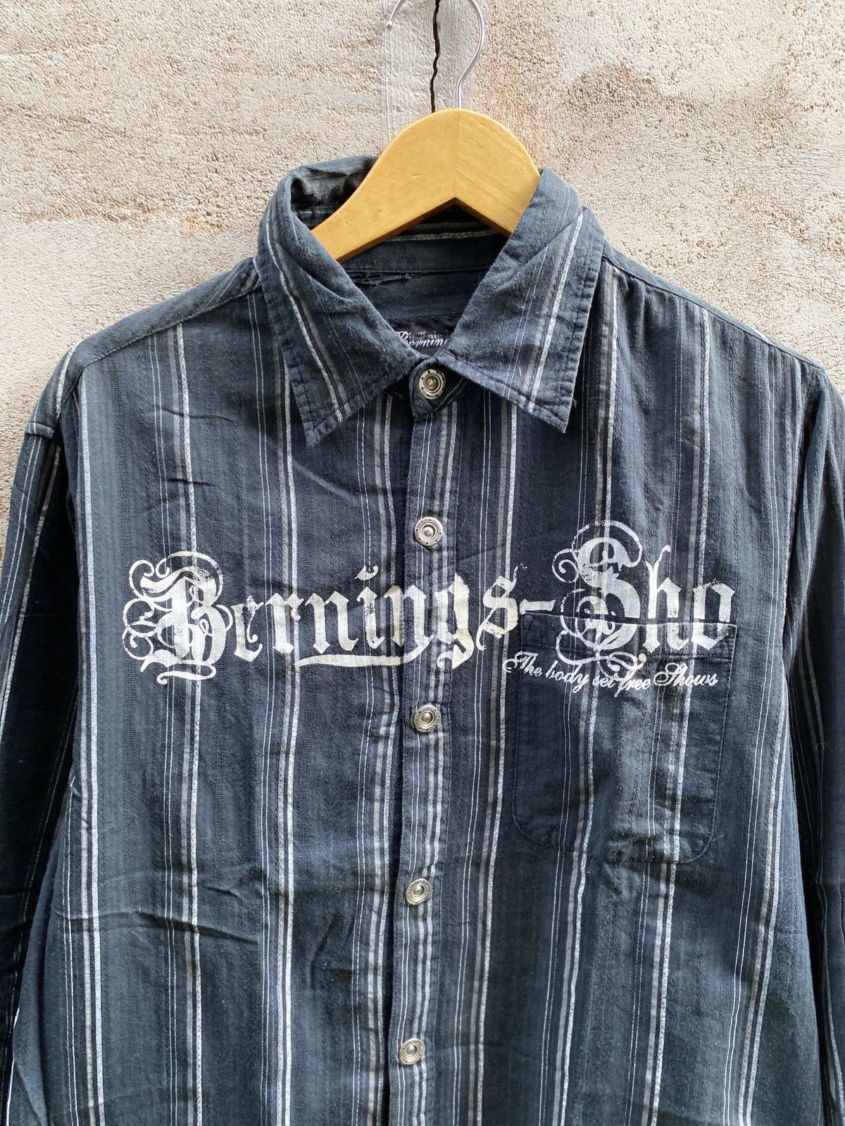 Hysteric Glamour BerningSho Poem Seditionaries Faded Gothic punk button shirt Size US L / EU 52-54 / 3 - 3 Thumbnail