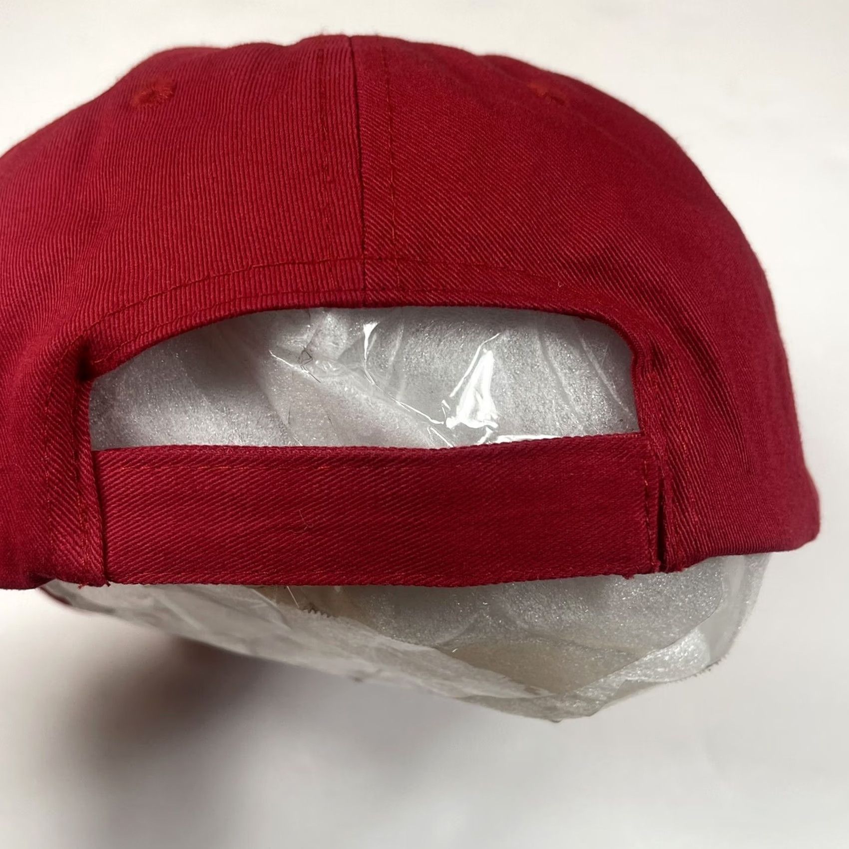 Vintage Toppers StrapBack Red Cotton Adult Adjustable Baseball Hat Cap Unisex Accessories Size ONE SIZE - 6 Thumbnail