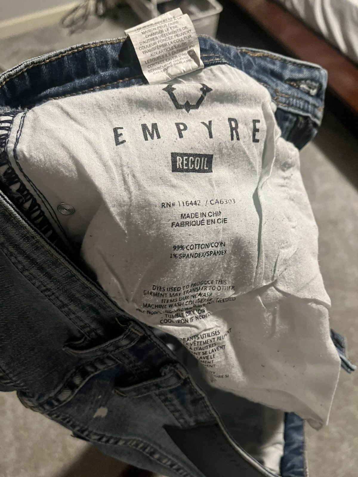 Empyre White Splatter Ripped Jeans Size US 30 / EU 46 - 3 Thumbnail