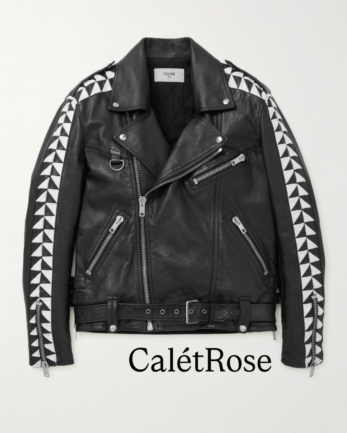 Celine SS22 $6500🤑 Celine biker D Ring leather jacket checkerboard Size US S / EU 44-46 / 1 - 1 Thumbnail