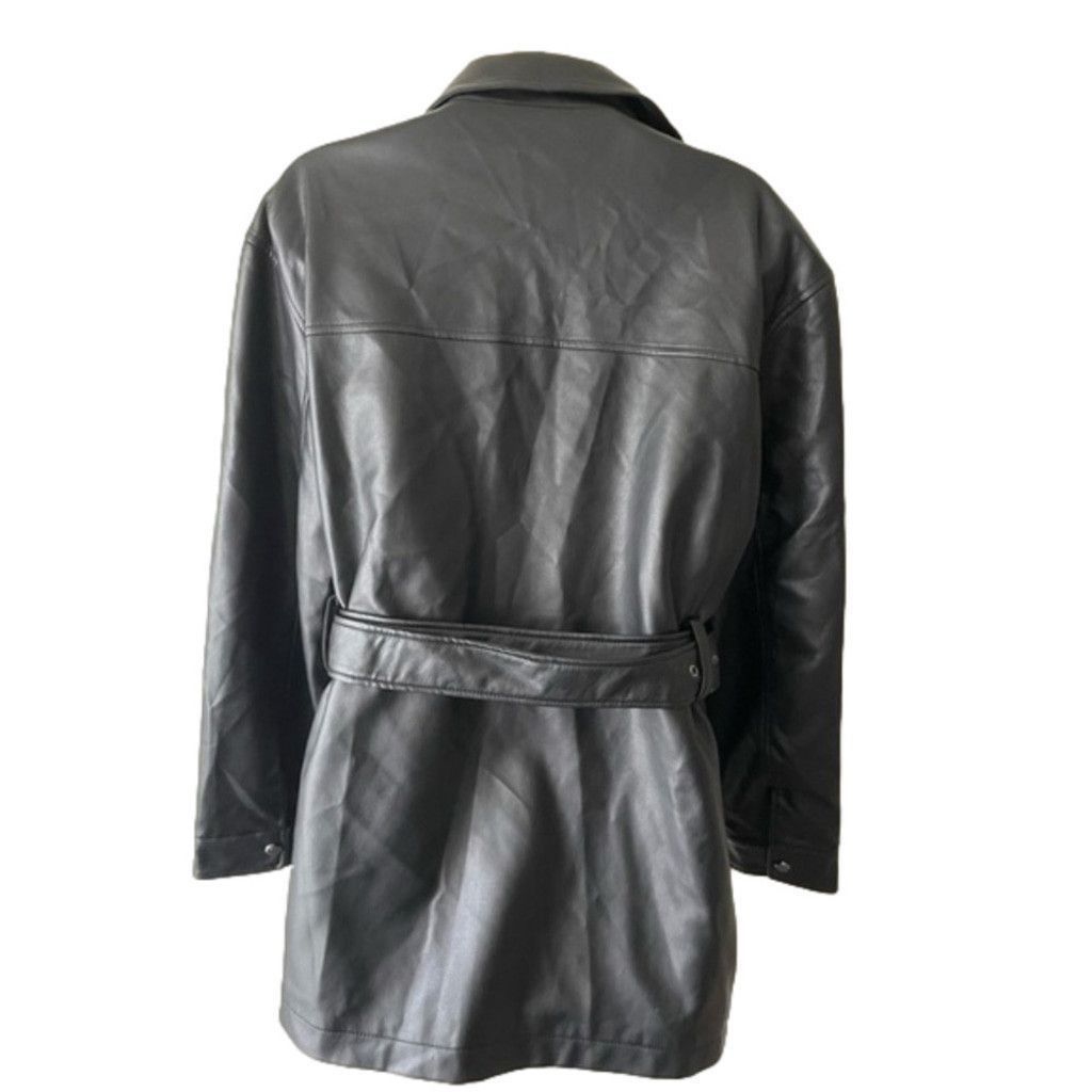 Rebecca Minkoff Rebecca Minkoff Black Vegan Leather Jacket Large Size L / US 10 / IT 46 - 8 Thumbnail