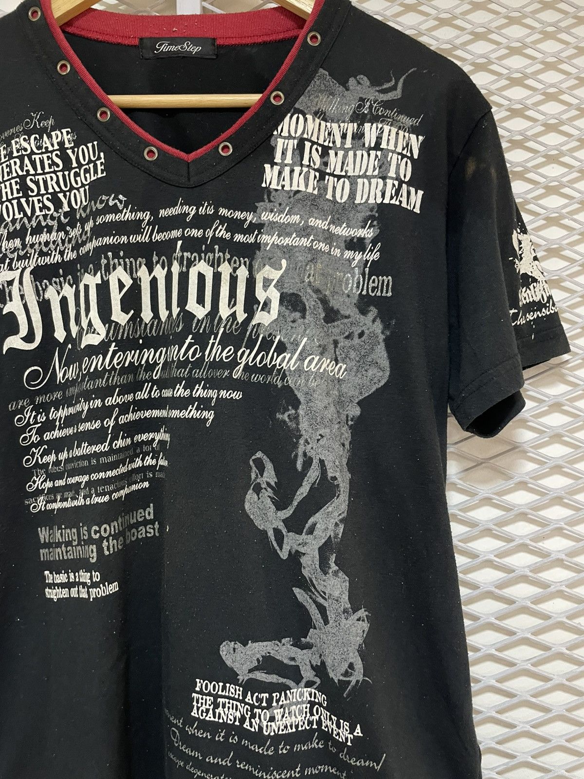 20471120 JAPANESE BRAND TIME STEP Y2K PUNK STYLE TSHIRT Size US L / EU 52-54 / 3 - 6 Thumbnail