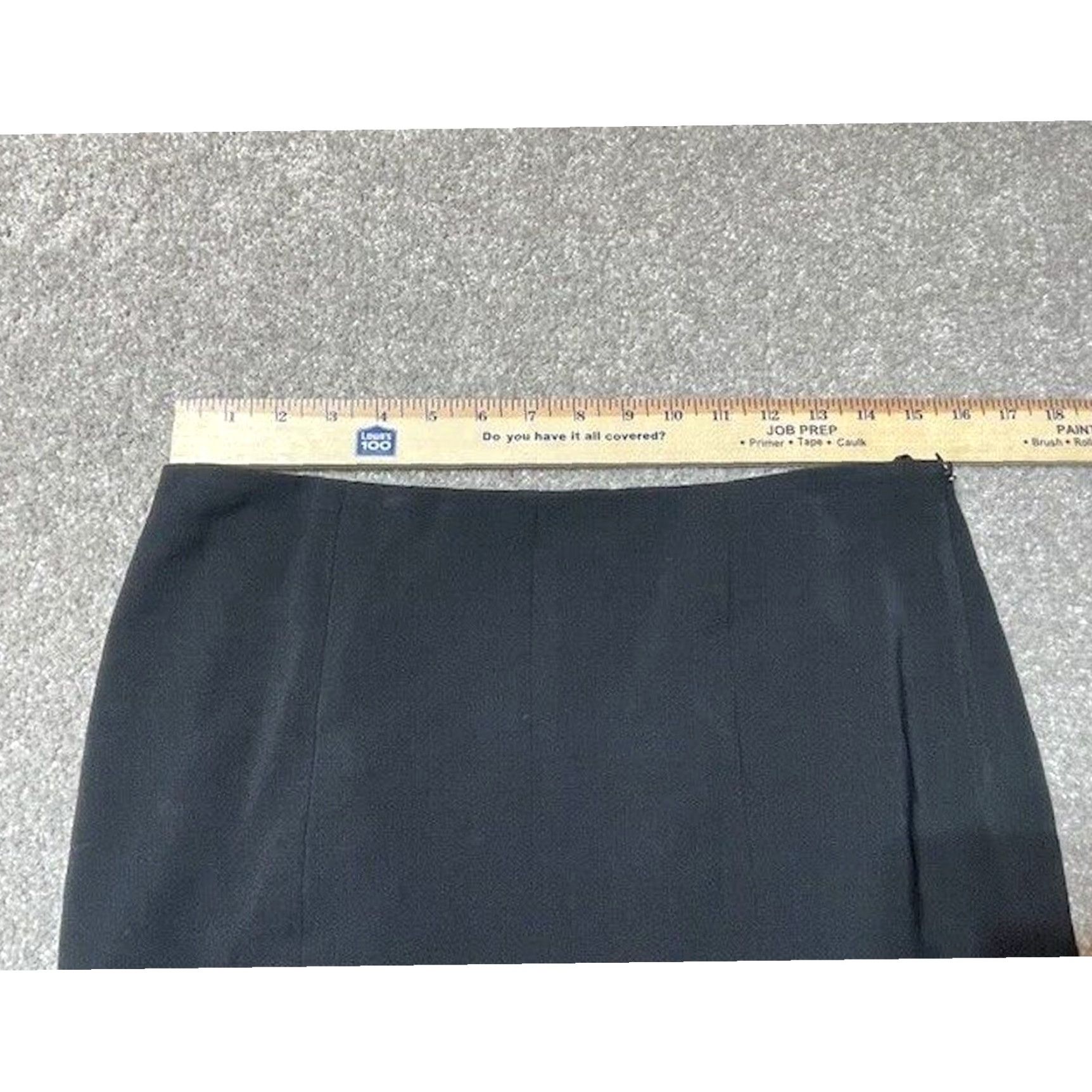 Ralph Lauren Ralph Lauren Skirt 10 Classic Office Core Minimalist Old Money Timeless Preppy Women Short Pencil Zip Slit Lined Black Size 32" / US 10 / IT 46 - 5 Thumbnail