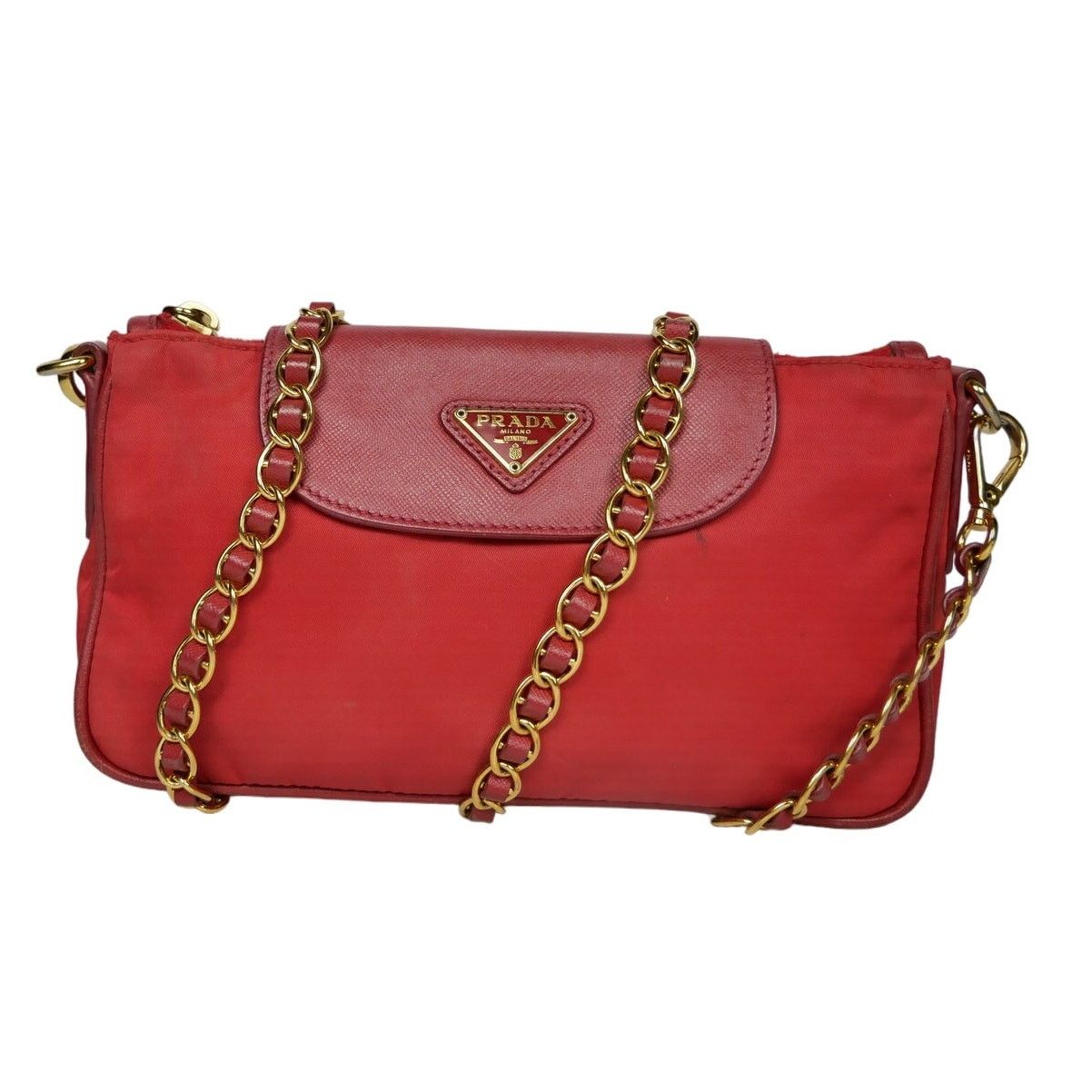 Prada Saffiano Nylon Chain Crossbody Bag Size ONE SIZE - 1 Thumbnail