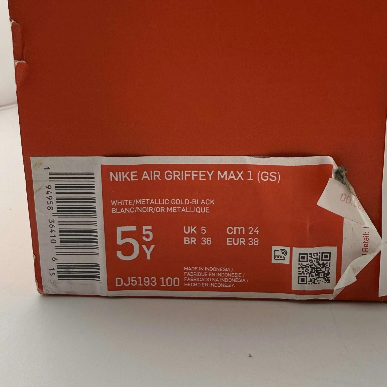 Nike Nike Air Griffey Max 1 Sweetest Swing 5.5Y New with Box Size US 5.5 / EU 38 - 9 Thumbnail