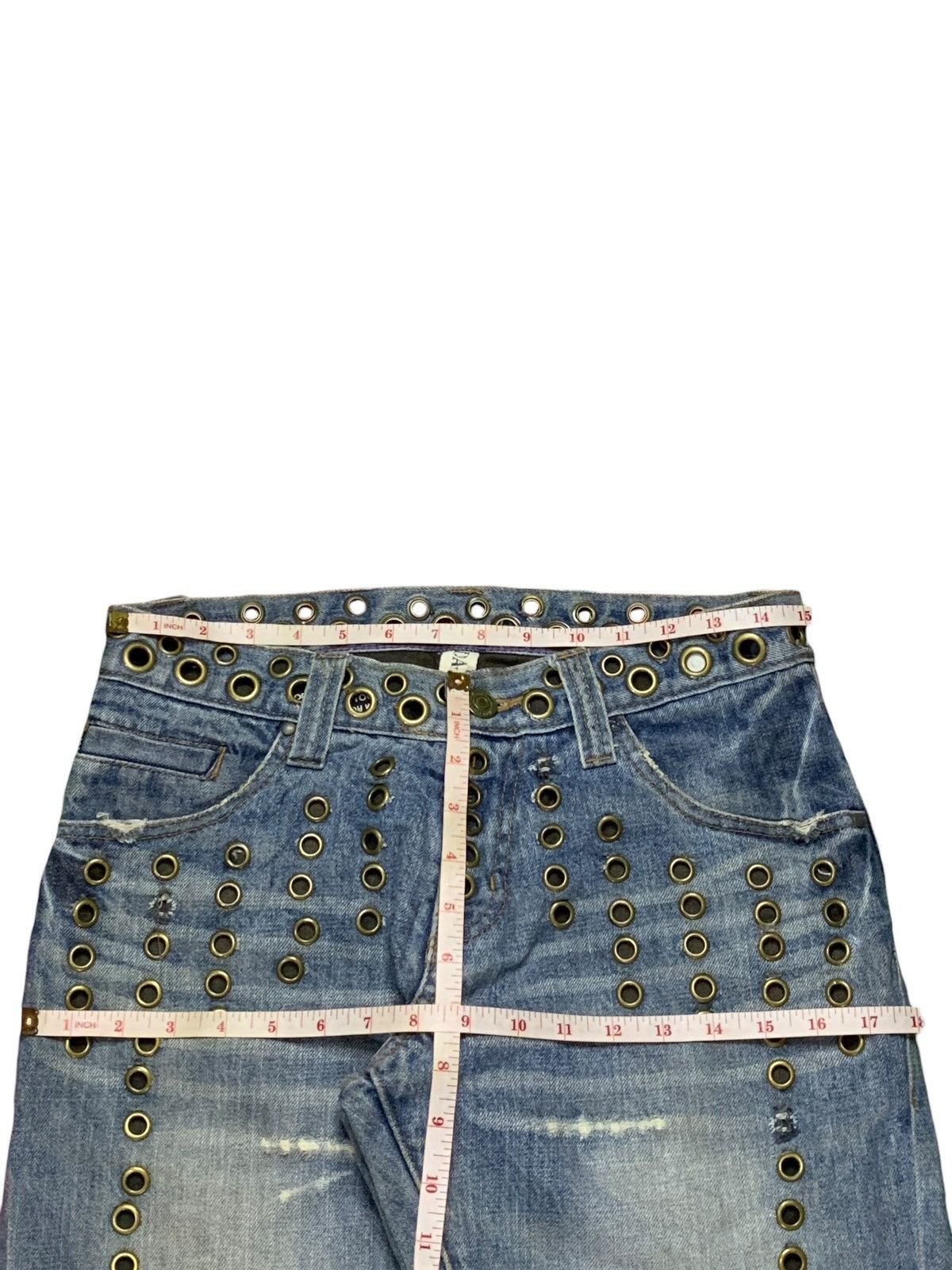 Japanese Brand × Kapital Vintage Japanese Brand Mud Wash Distressed Flare Jeans Size US 30 / EU 46 - 12 Thumbnail