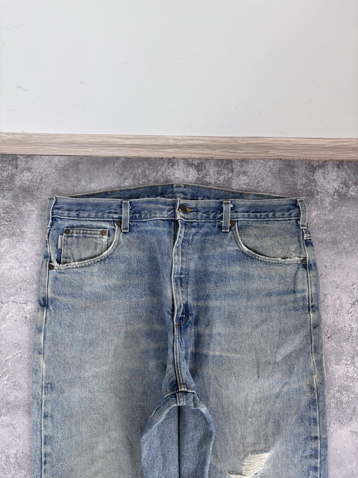 Carhartt Vintage Carhartt Men’s Denim Jeans Faded Light Blue Workwear Size US 38 / EU 54 - 14 Thumbnail