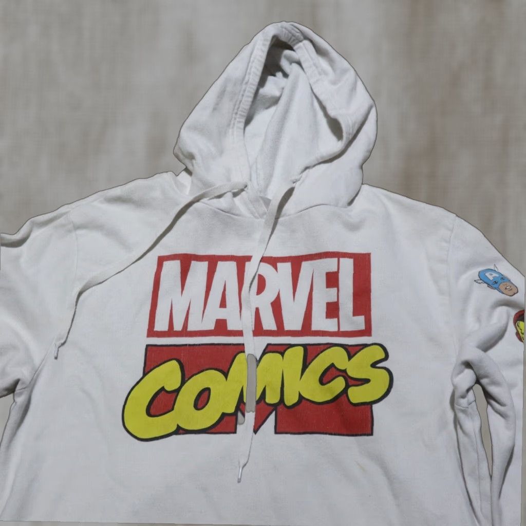 Vintage Marvel Comics Graphic Hoodie Sweater Adult Men's Medium White Size US M / EU 48-50 / 2 - 1 Thumbnail