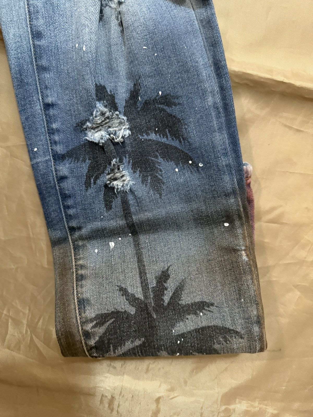 Amiri Amiri Distressed Palm Tree Denim size 34 Size US 34 / EU 50 - 3 Thumbnail