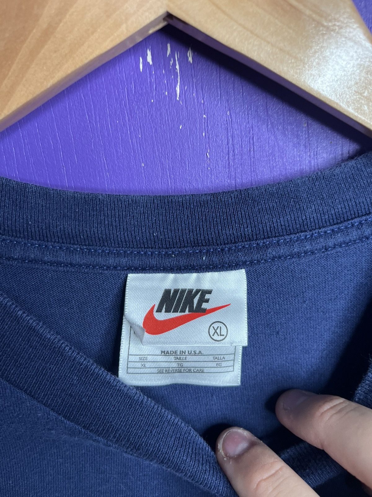 Nike × Vintage Vintage 90s Nike TN air logo t-shirt Size US XL / EU 56 / 4 - 4 Thumbnail
