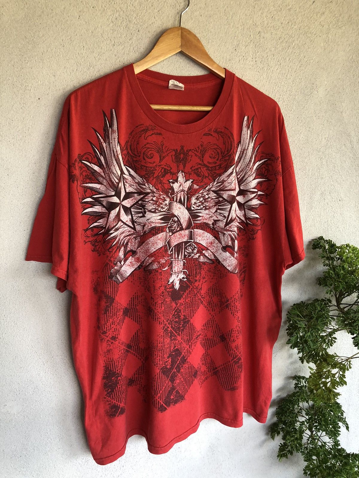 Affliction × Japanese Brand × Vintage Vintage Crazy Y2K Affliction Style Tshirt Size US XXL / EU 58 / 5 - 5 Thumbnail