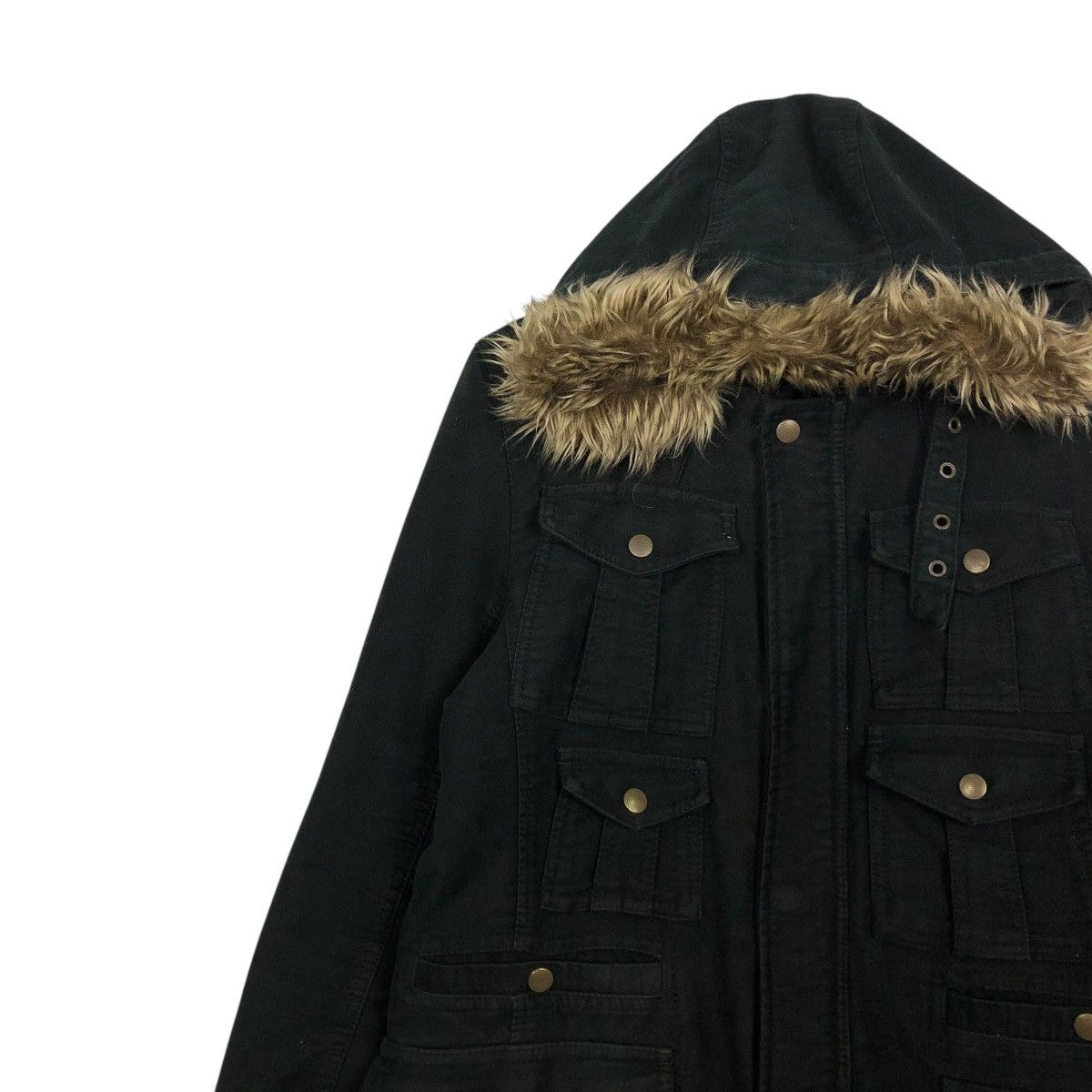Issey Miyake 🔥VINTAGE BIKER JACKET HIDEAWAYS NICOLE MINK FUR HOODIE Size US M / EU 48-50 / 2 - 9 Thumbnail