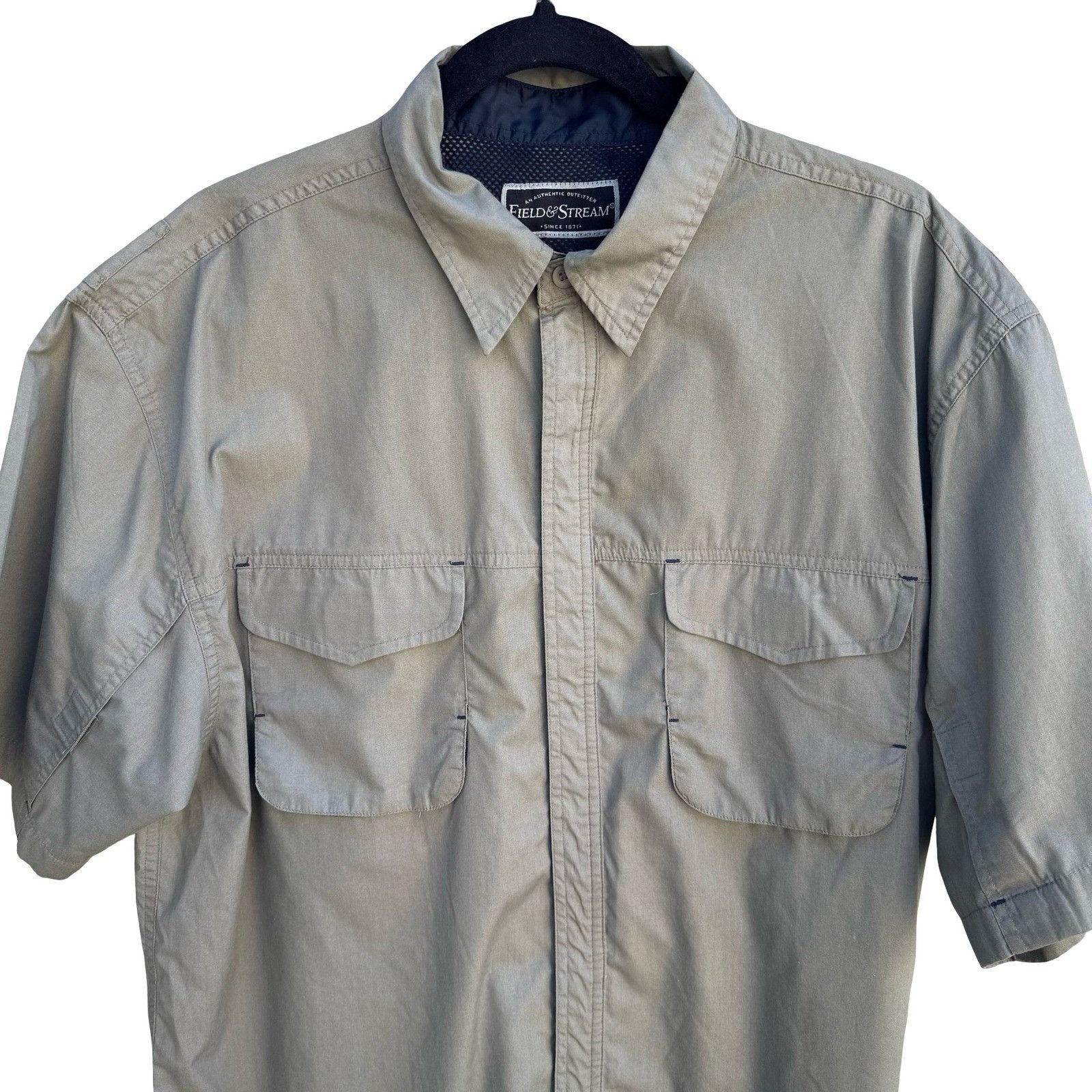 Field & Stream Field & Stream Mens L Short Sleeve Fishing Shirt Khaki Mesh Size US L / EU 52-54 / 3 - 3 Thumbnail