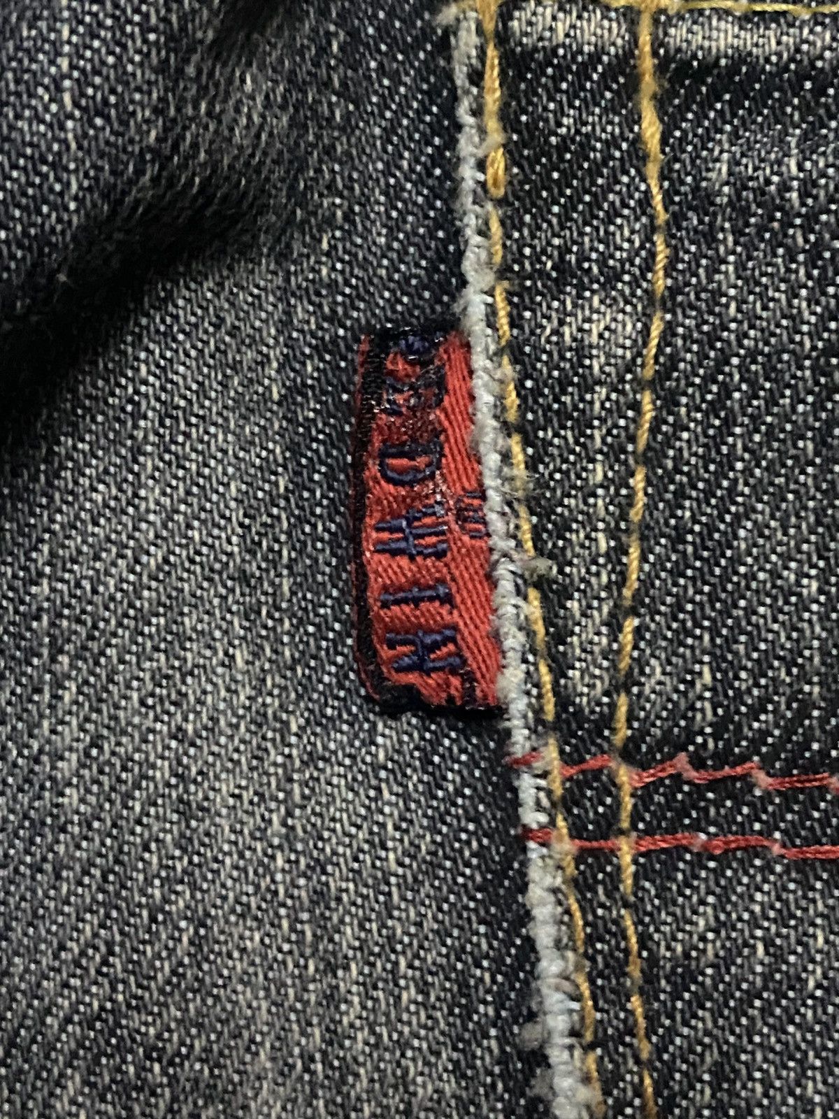 If Six Was Nine Vintage Edwin 503 Blue Trip Flare Bootcut Jeans Size US 30 / EU 46 - 14 Thumbnail