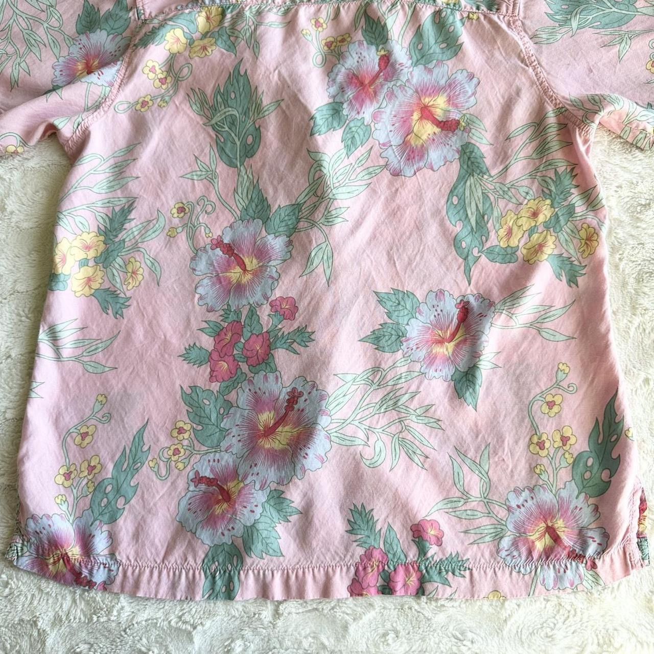 Ocean Pacific Vintage Ocean Pacific Hawaiian Shirt Womens L Pink Floral Size L / US 10 / IT 46 - 6 Thumbnail