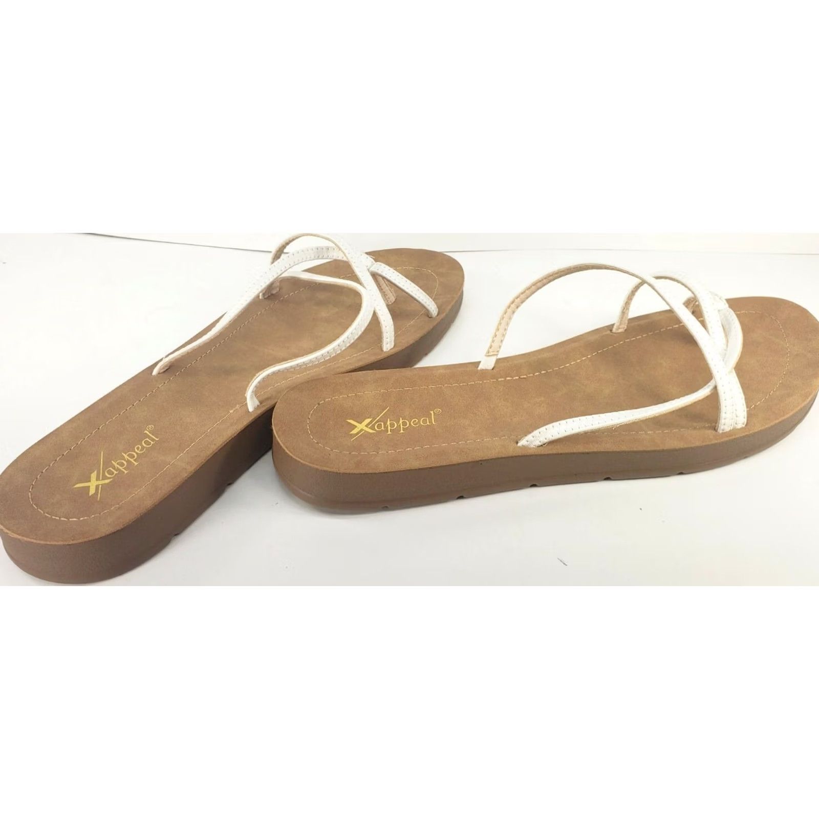 Vintage XAPPEAL Jenni Women's Flip Flop Sandal White Size 11 Slips On Straps Sandal Fashion Casual Shoes Womens Size US 10 / IT 40 - 4 Thumbnail